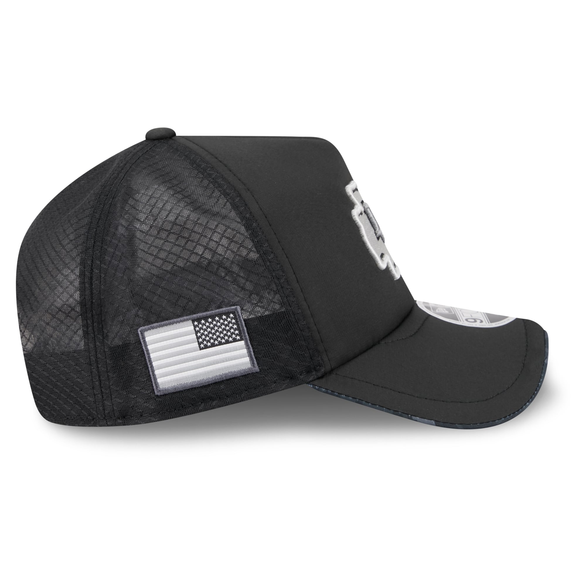 Casquette trucker ajustable New Era Apex 9FORTY Kansas City Chiefs 2026 Salute To Service, noire, pour homme