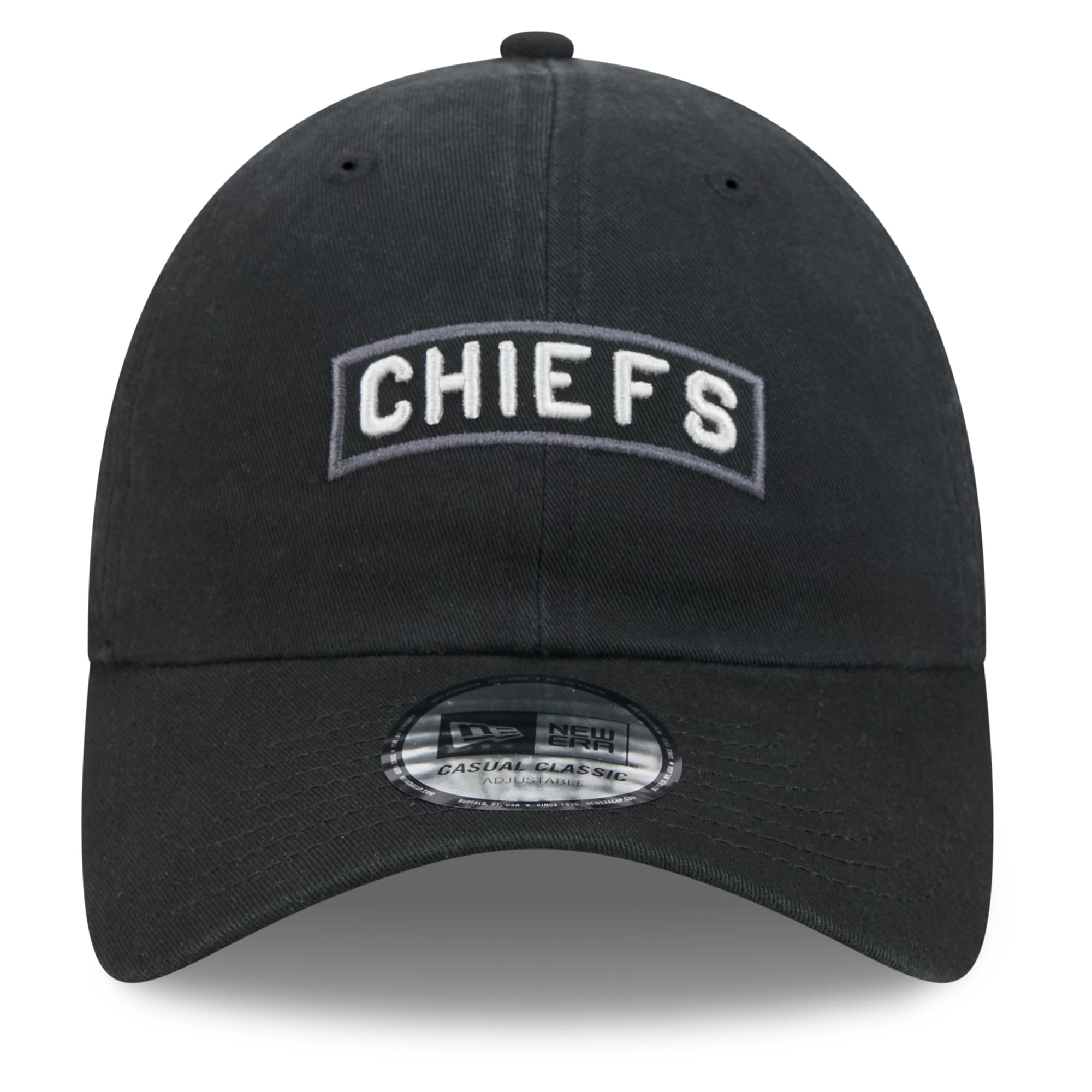 Casquette New Era noire pour homme Kansas City Chiefs 2026 Salute To Service, style classique décontracté et ajustable