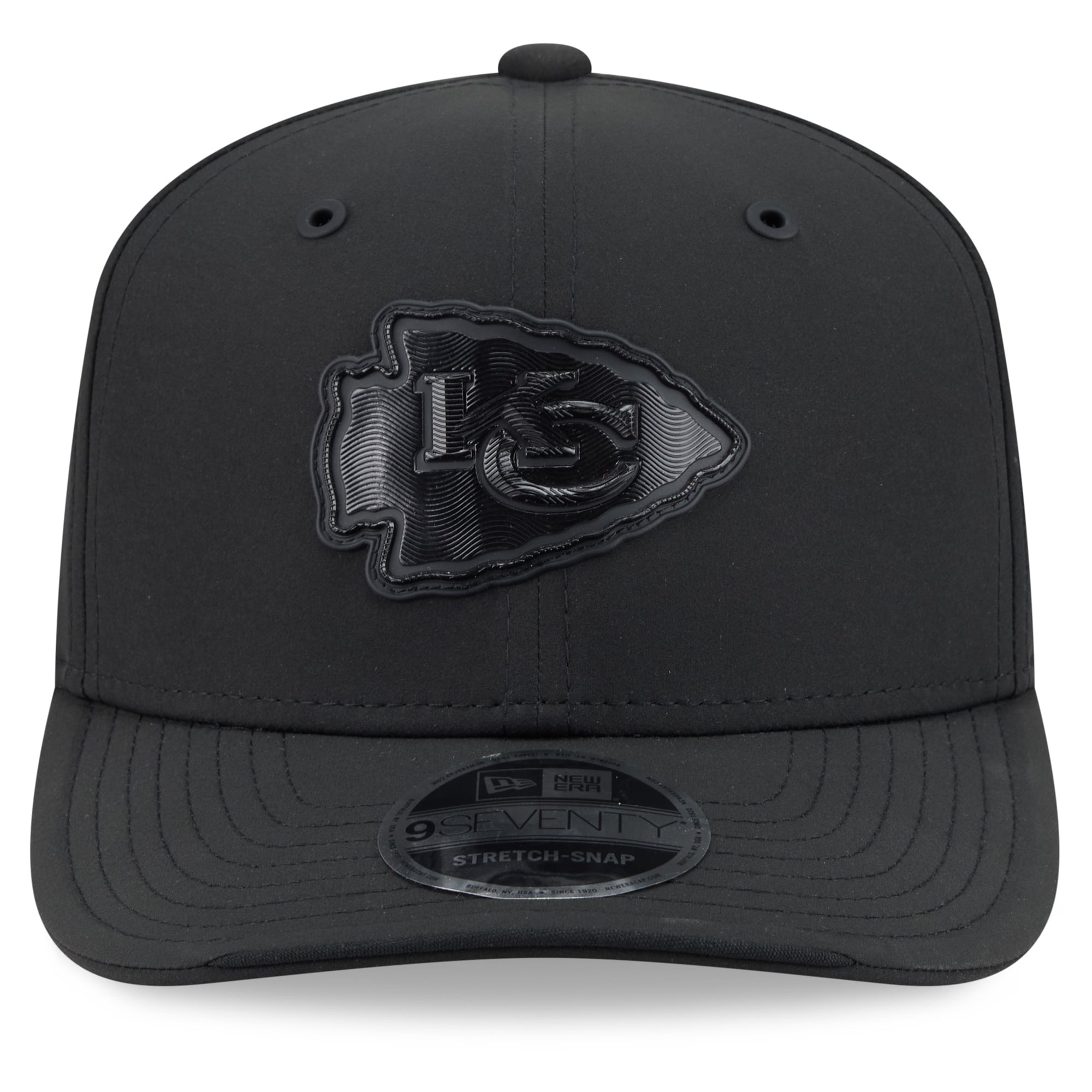 Casquette ajustable New Era noire Kansas City Chiefs 2026 Sideline 9SEVENTY pour homme