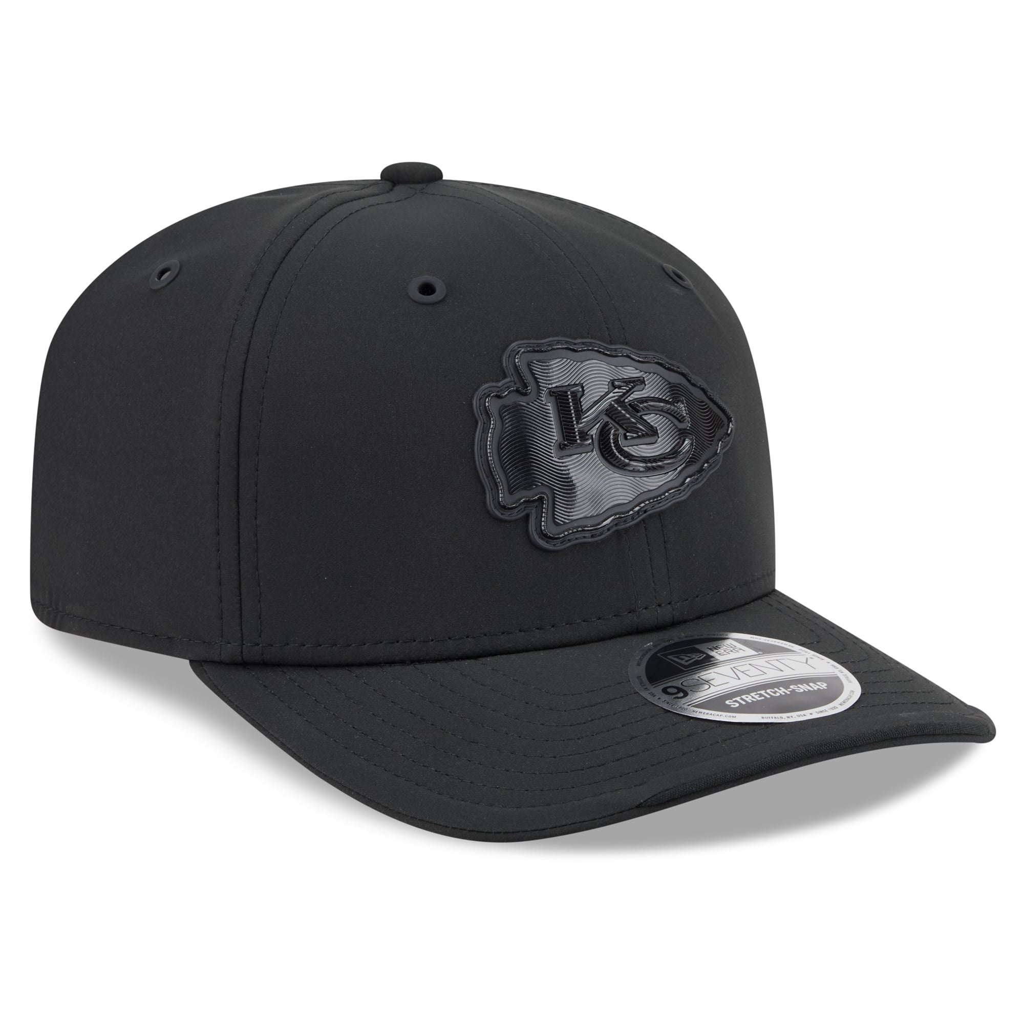 Casquette ajustable New Era noire Kansas City Chiefs 2026 Sideline 9SEVENTY pour homme