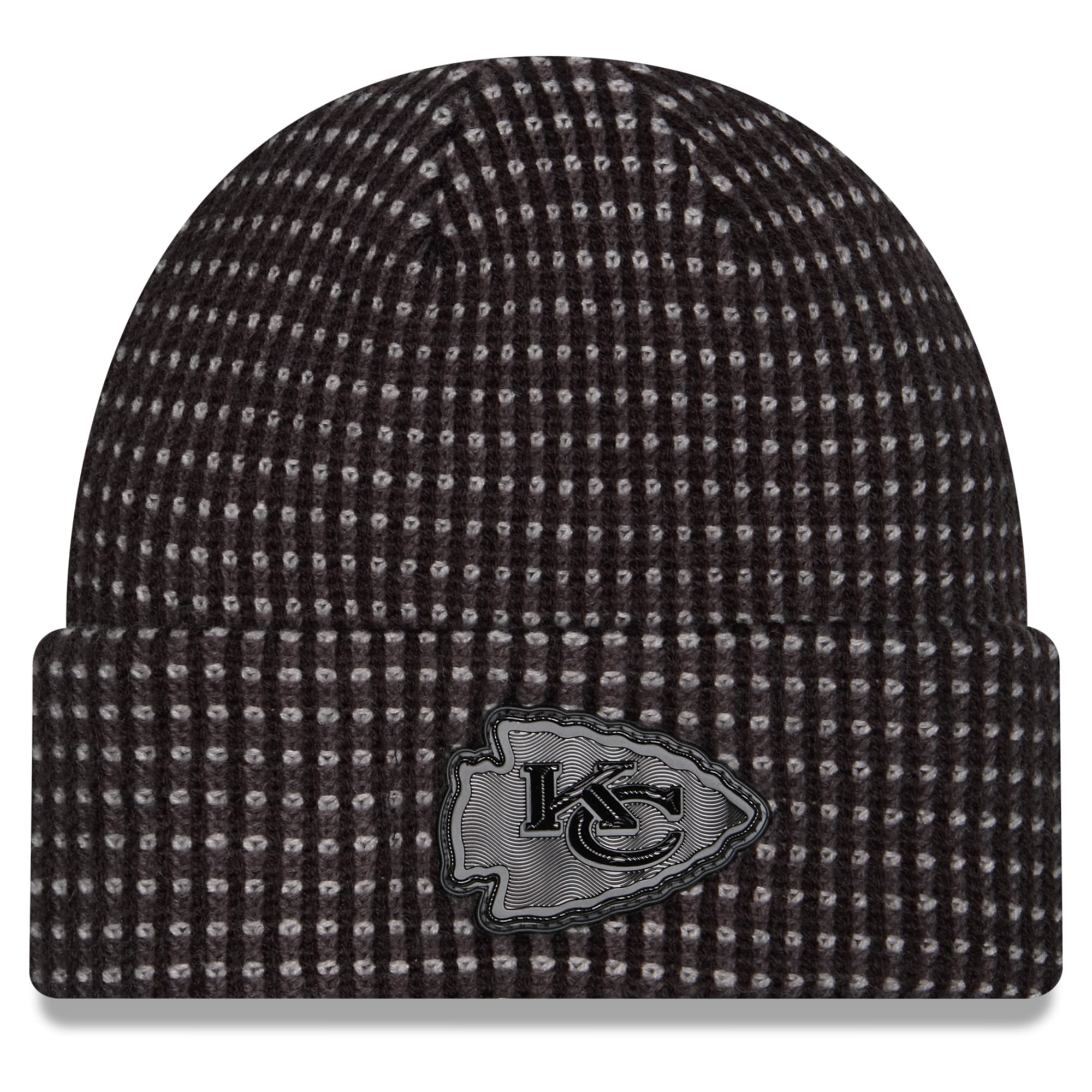 Bonnet à revers New Era noir Kansas City Chiefs 2026 pour homme
