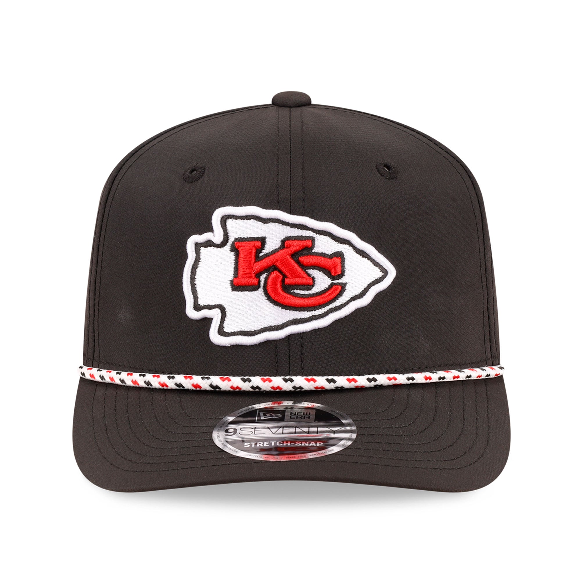 Casquette ajustable New Era Kansas City Chiefs 9SEVENTY noire pour homme