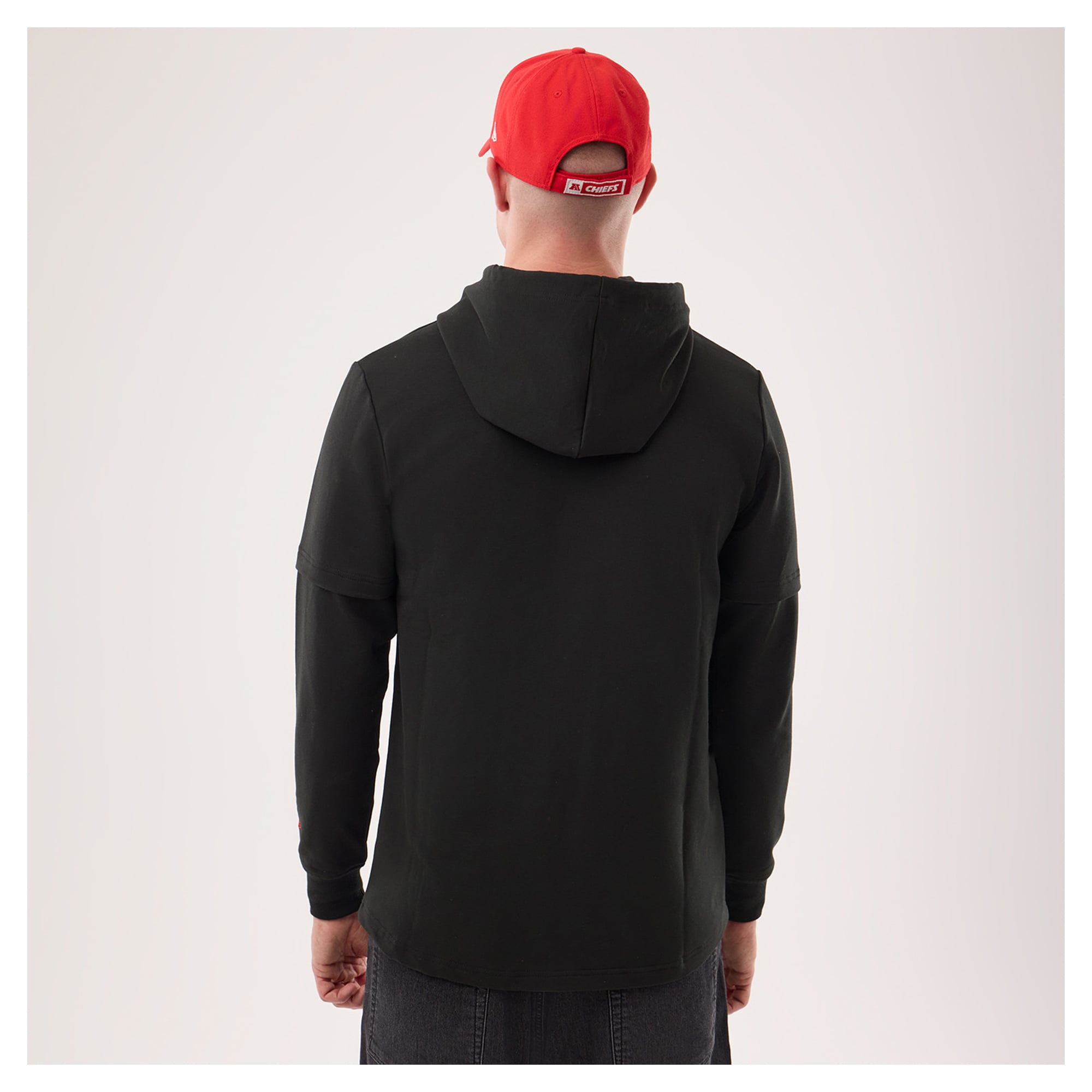 Men's New Era Black Kansas City Chiefs Functional Fandom Twofer Hoodie