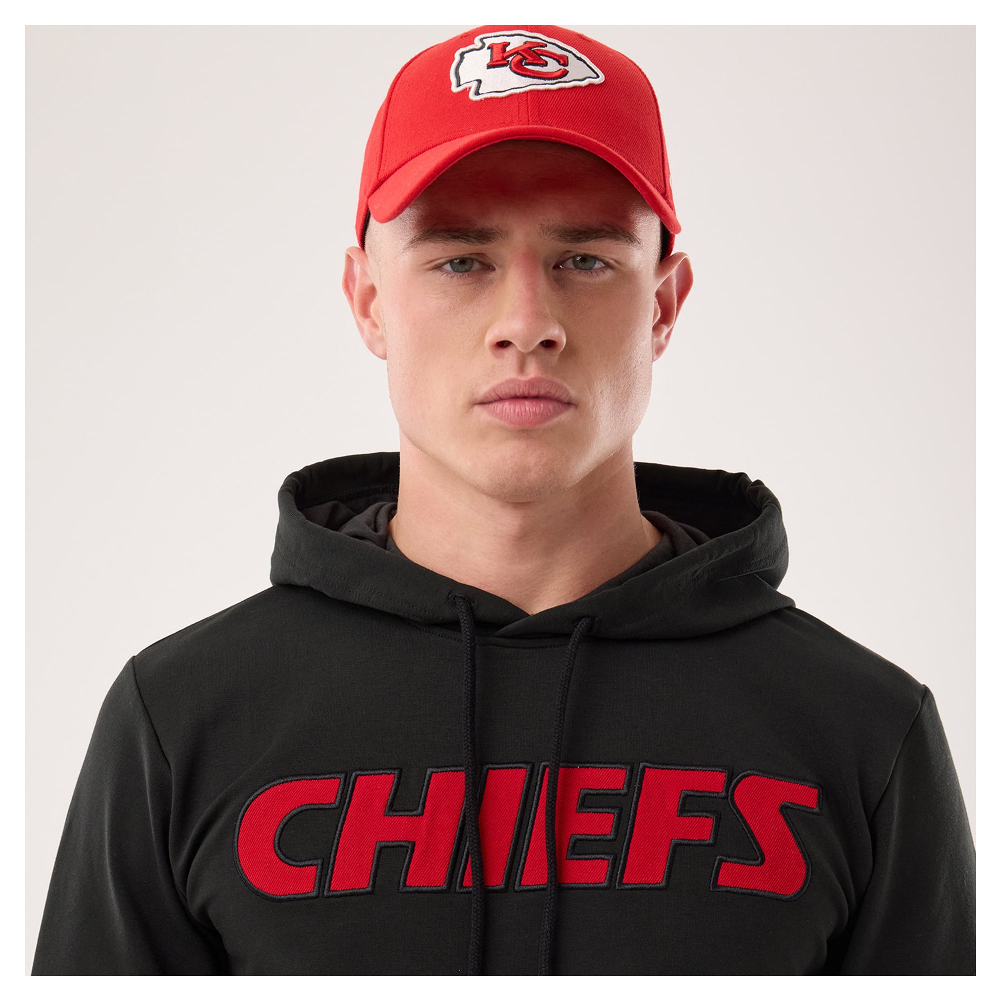 Men's New Era Black Kansas City Chiefs Functional Fandom Twofer Hoodie
