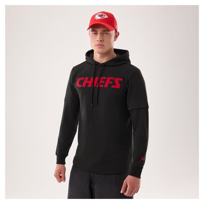 Kansas City Chiefs New Era Functional Fandom Twofer Hoodie - Black
