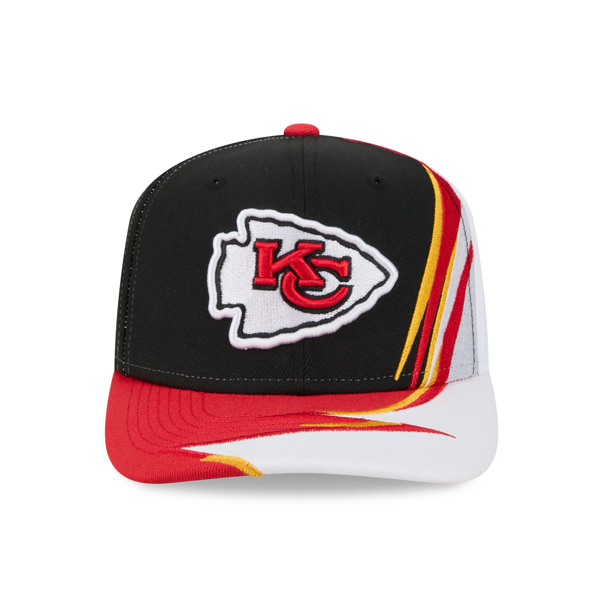 Men's New Era Black/White Kansas City Chiefs Fan 9SEVENTY Adjustable Hat
