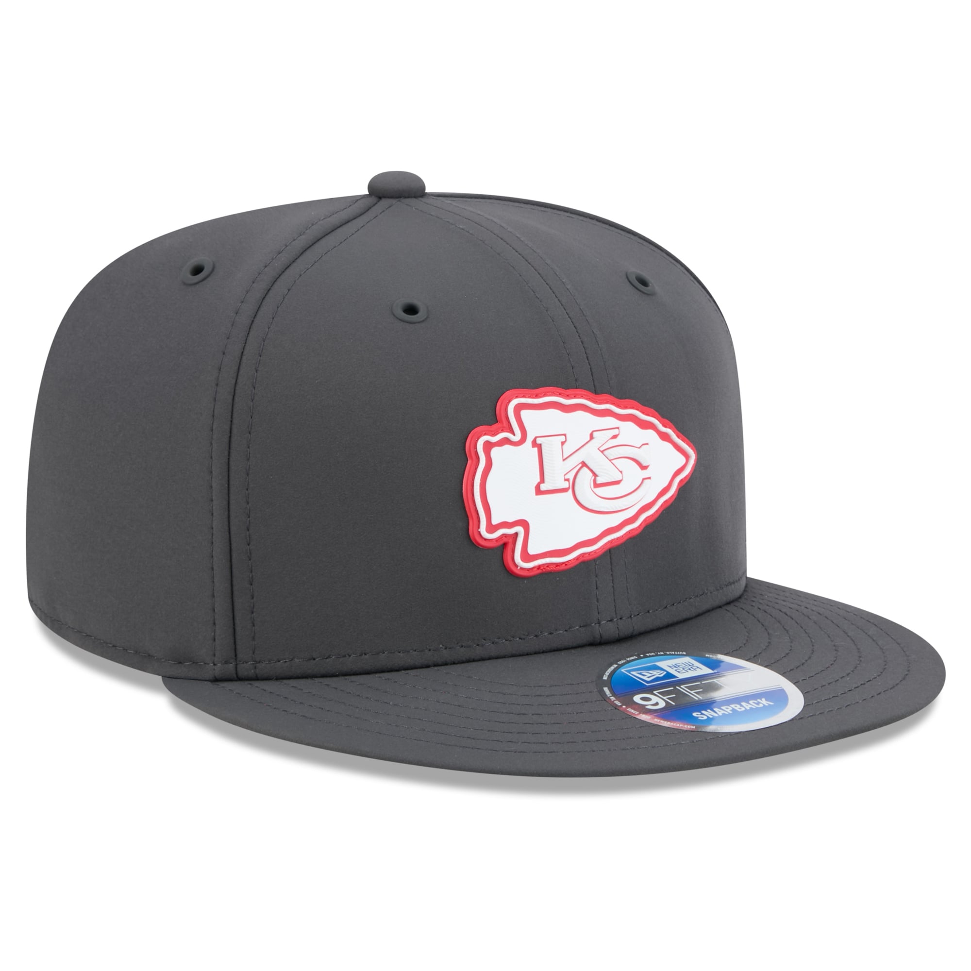 Casquette snapback New Era 9FIFTY pour homme, couleur anthracite, Kansas City Chiefs, édition spéciale 2026, idéale pour les temps froids.