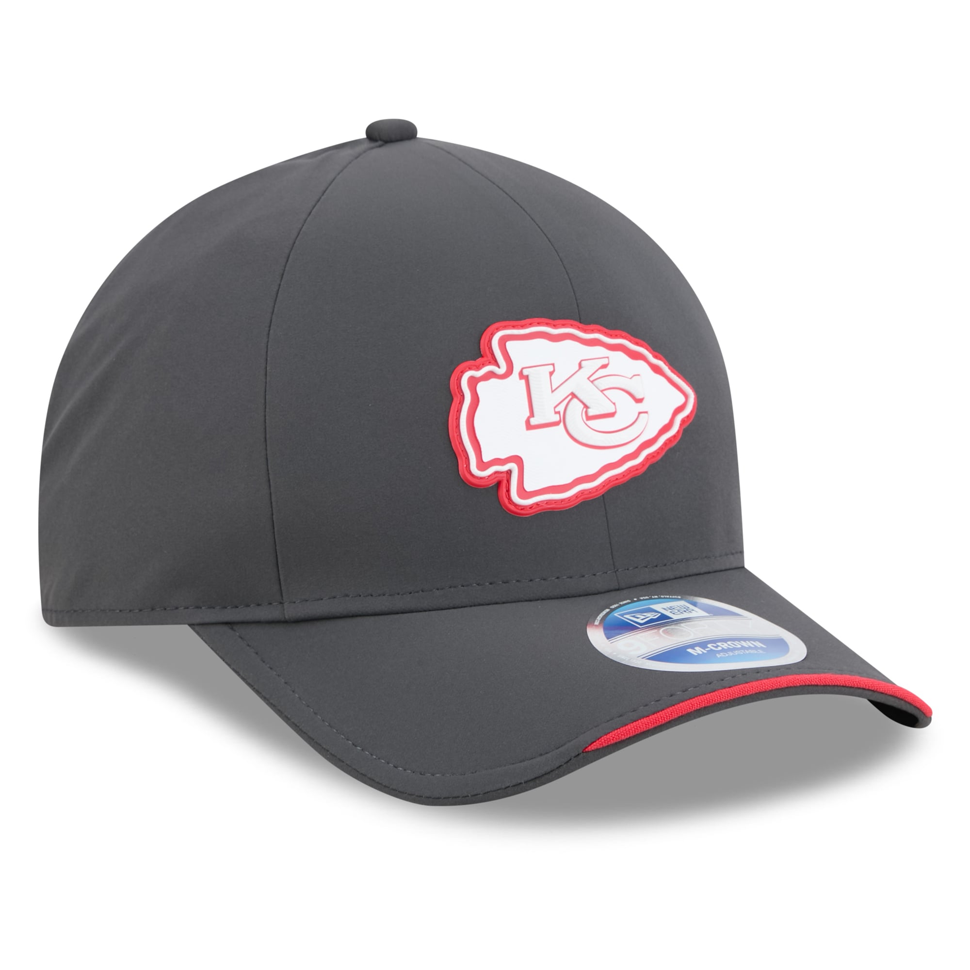 Casquette ajustable New Era 9FORTY M-Crown Kansas City Chiefs 2026 Sideline pour homme, couleur anthracite