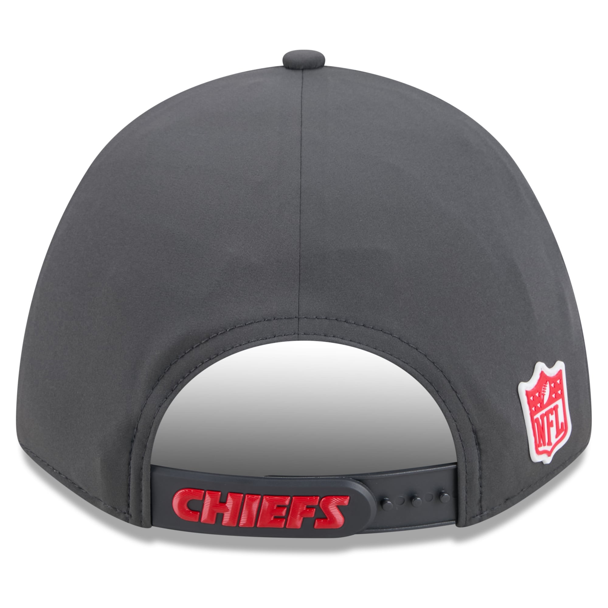 Casquette ajustable New Era 9FORTY M-Crown Kansas City Chiefs 2026 Sideline pour homme, couleur anthracite