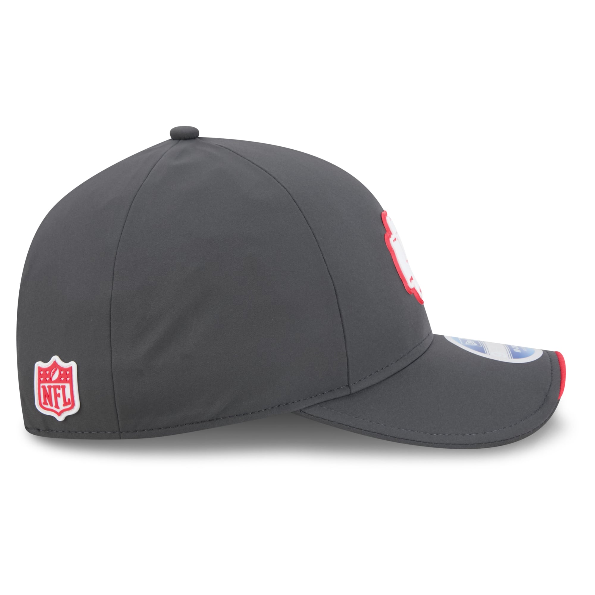 Casquette ajustable New Era 9FORTY M-Crown Kansas City Chiefs 2026 Sideline pour homme, couleur anthracite