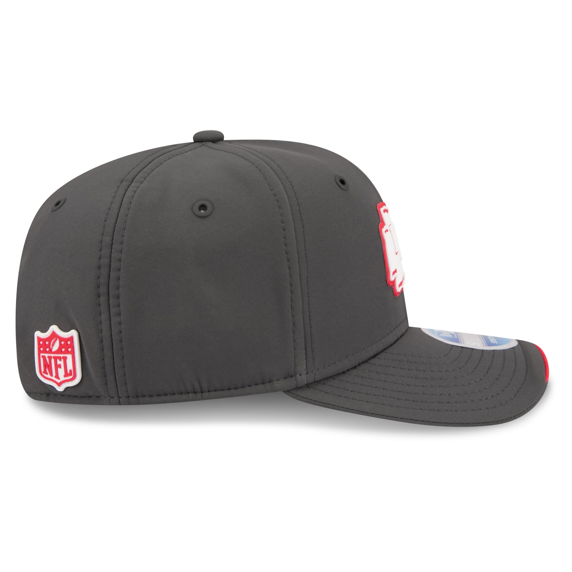 Casquette ajustable New Era 9SEVENTY pour homme, couleur anthracite, Kansas City Chiefs, édition limitée 2026, idéale pour les temps froids.