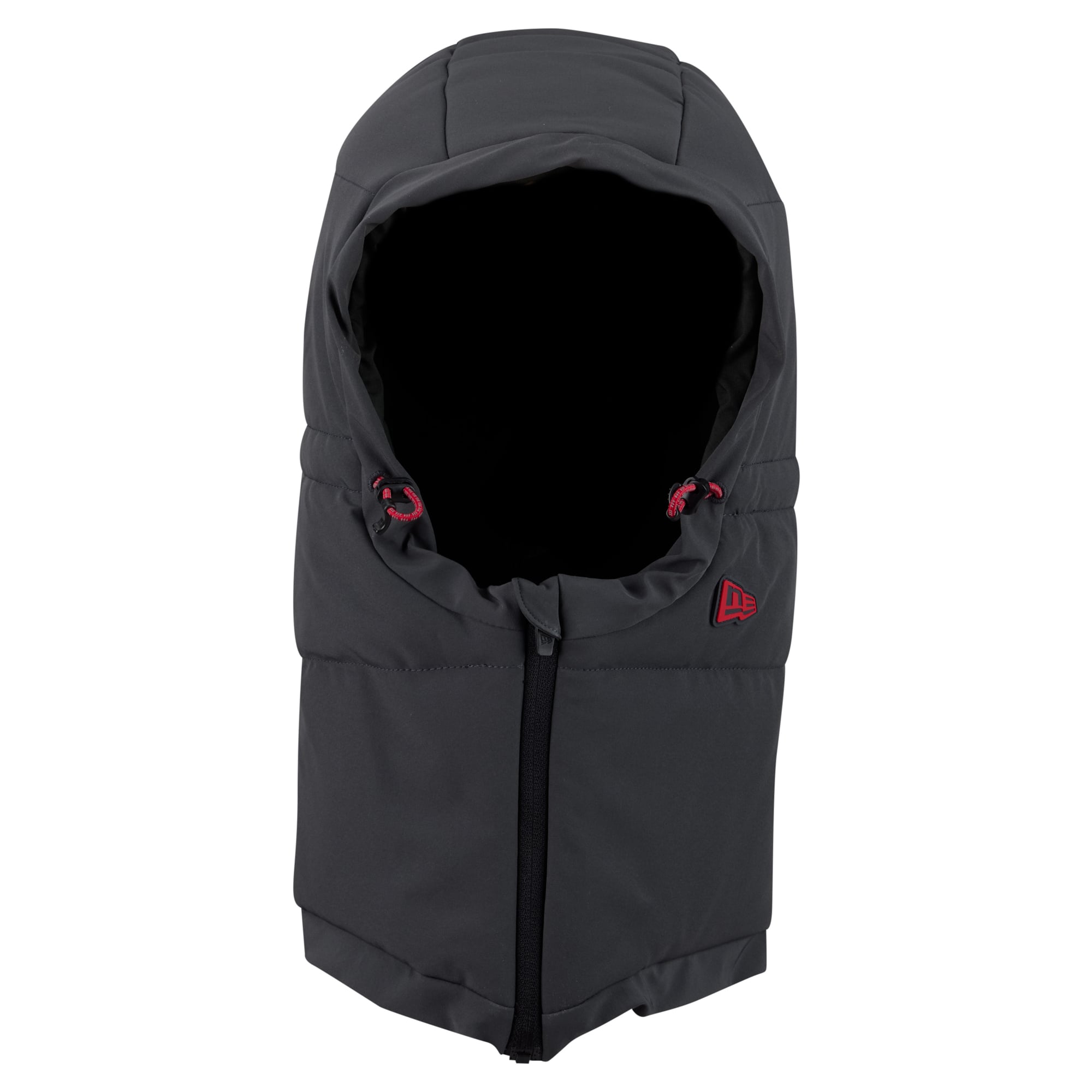 Sweat à capuche matelassé ajustable New Era pour homme, couleur anthracite, Kansas City Chiefs 2026, idéal pour les temps froids.