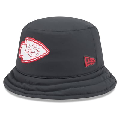 Kansas City Chiefs New Era 2026 Sideline Cold Weather Bucket Hat - Charcoal