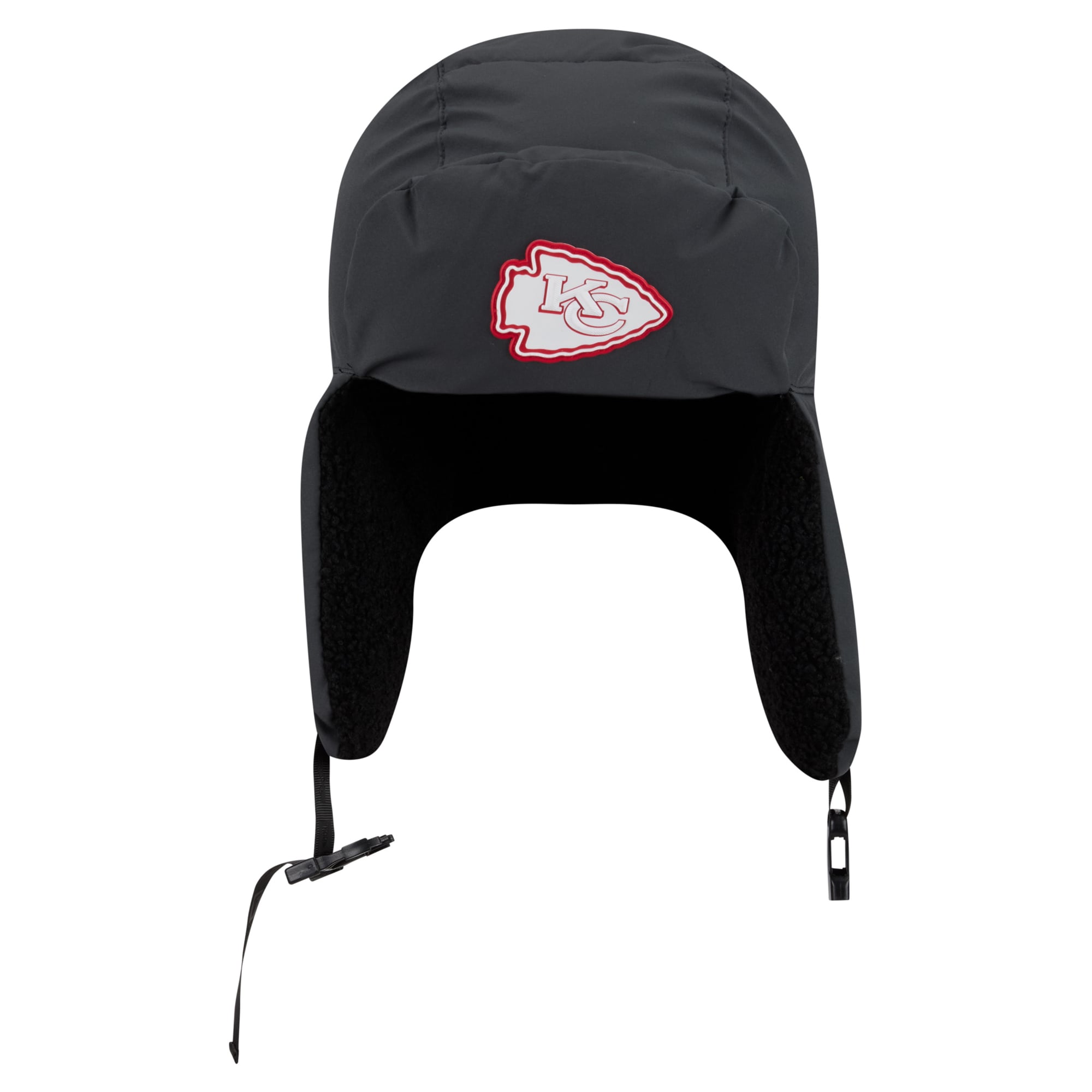 Casquette trappeur New Era anthracite pour homme, Kansas City Chiefs 2026, idéale pour les temps froids.