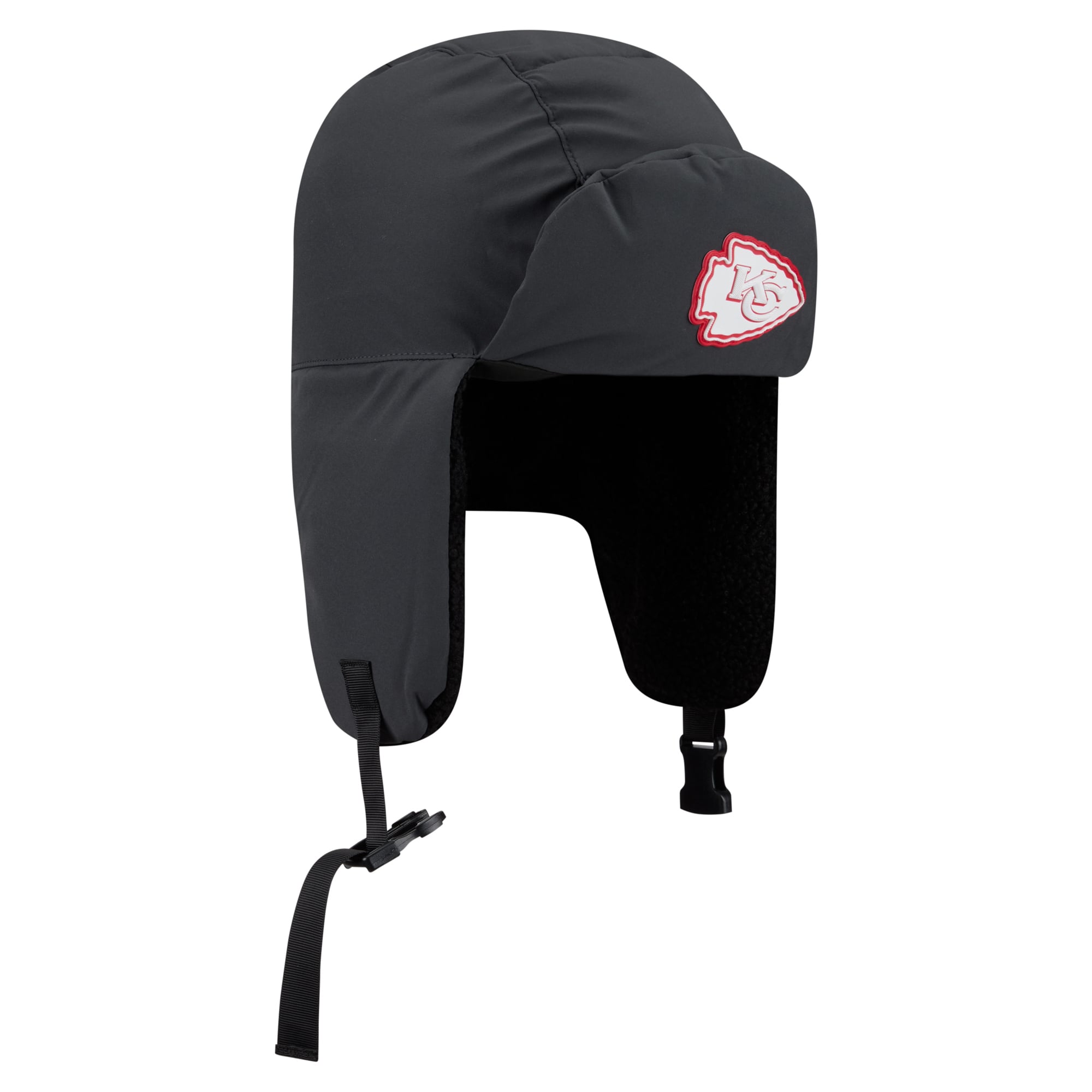 Casquette trappeur New Era anthracite pour homme, Kansas City Chiefs 2026, idéale pour les temps froids.