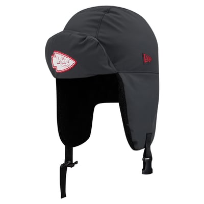 Kansas City Chiefs New Era 2026 Sideline Cold Weather  Trapper Hat - Charcoal