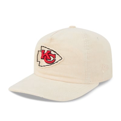 Kansas City Chiefs New Era Corduroy 19TWENTY Adjustable Hat - Cream