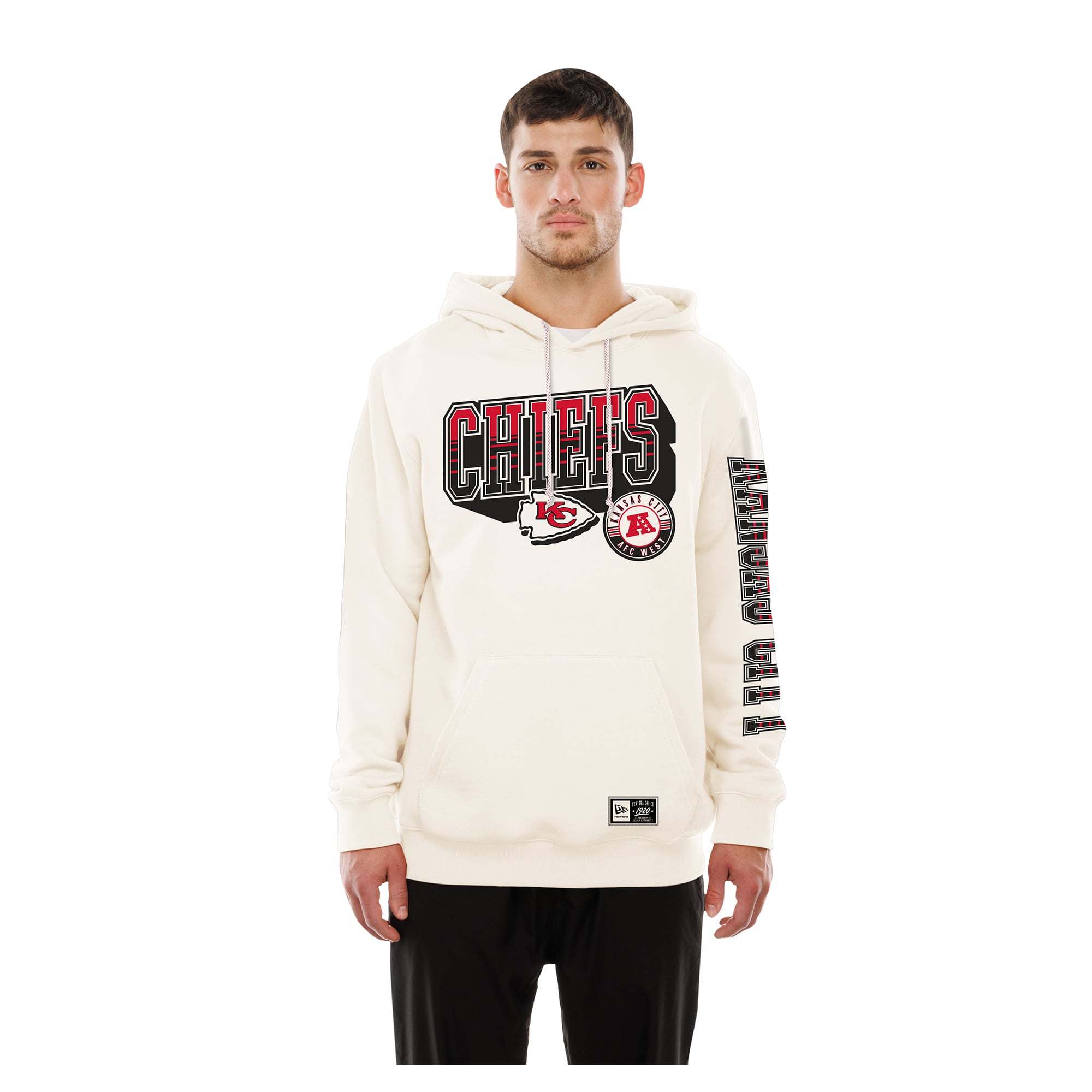 Men's New Era Cream Kansas City Chiefs Dune Dust Hoodie