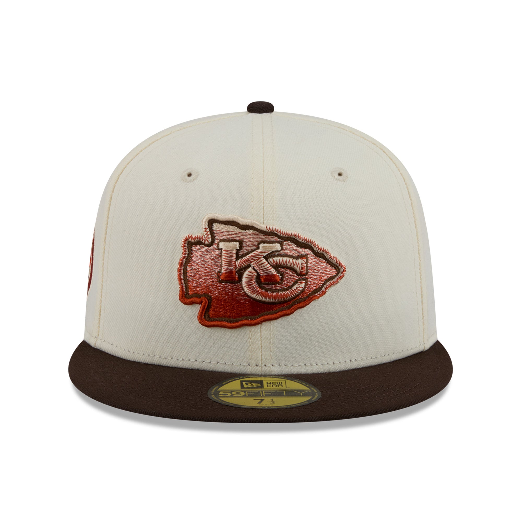 Men's New Era Cream/Brown Kansas City Chiefs Pumpkin Spice 59FIFTY Fitted Hat