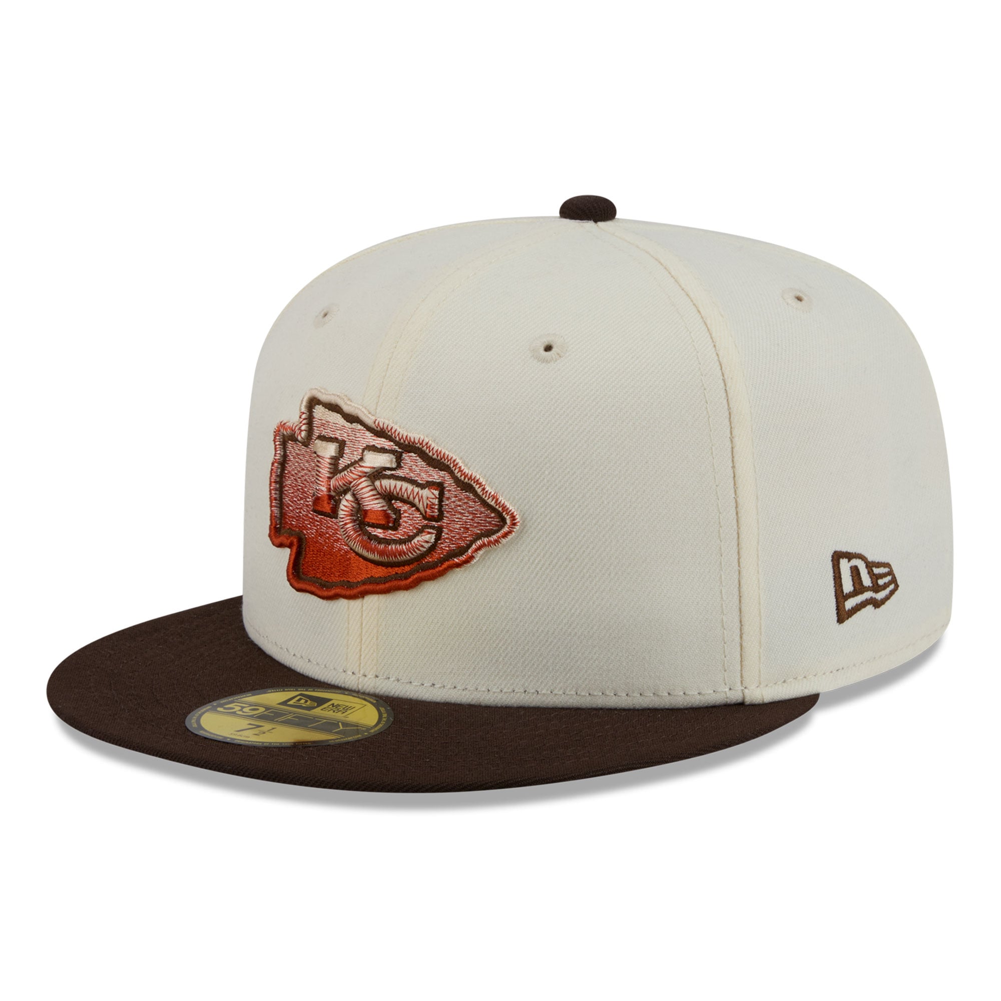 Men's New Era Cream/Brown Kansas City Chiefs Pumpkin Spice 59FIFTY Fitted Hat
