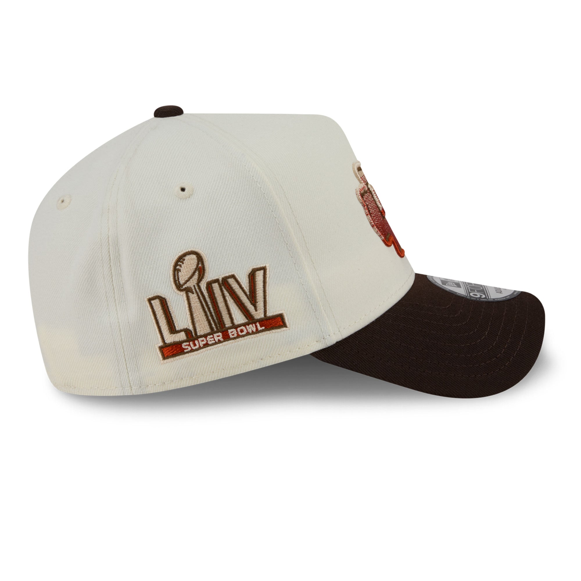 Men's New Era Cream/Brown Kansas City Chiefs Pumpkin Spice A-Frame 9FORTY Adjustable Hat