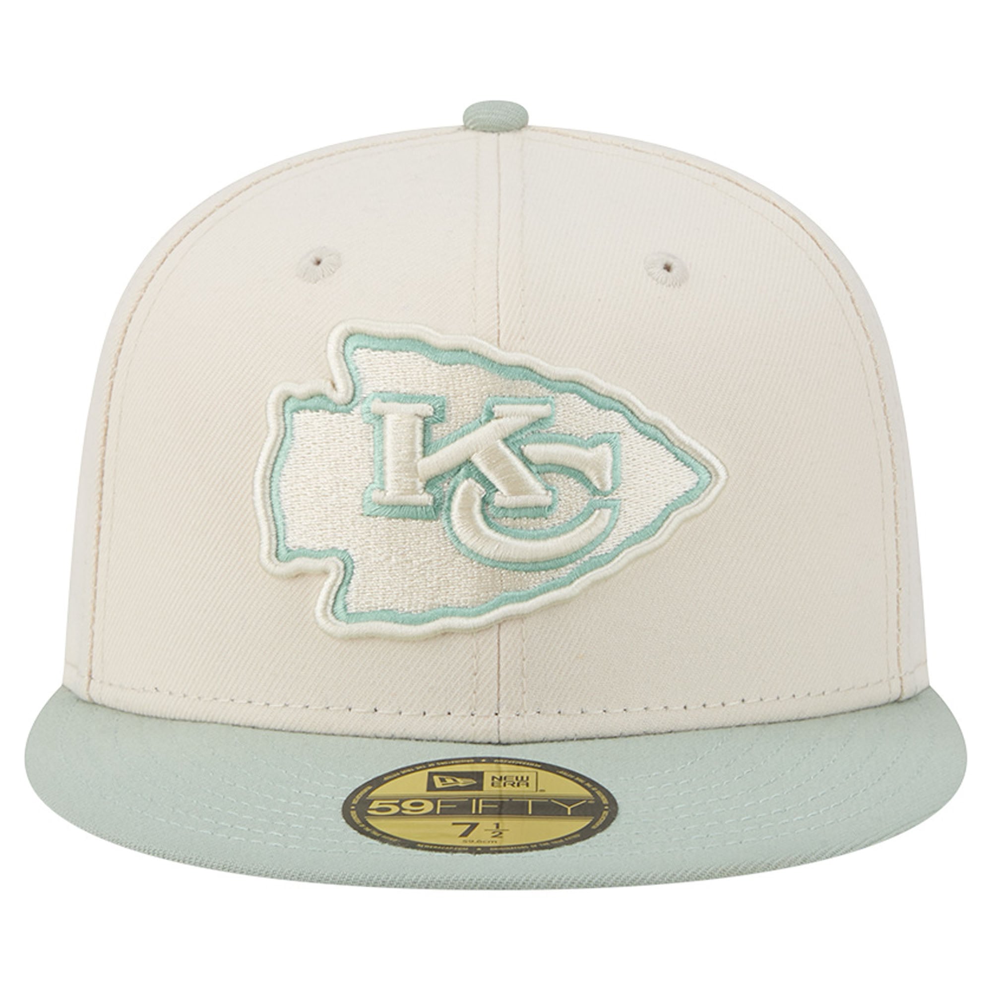 Casquette ajustée New Era 59FIFTY pour homme, coloris vert clair/olive, Kansas City Chiefs