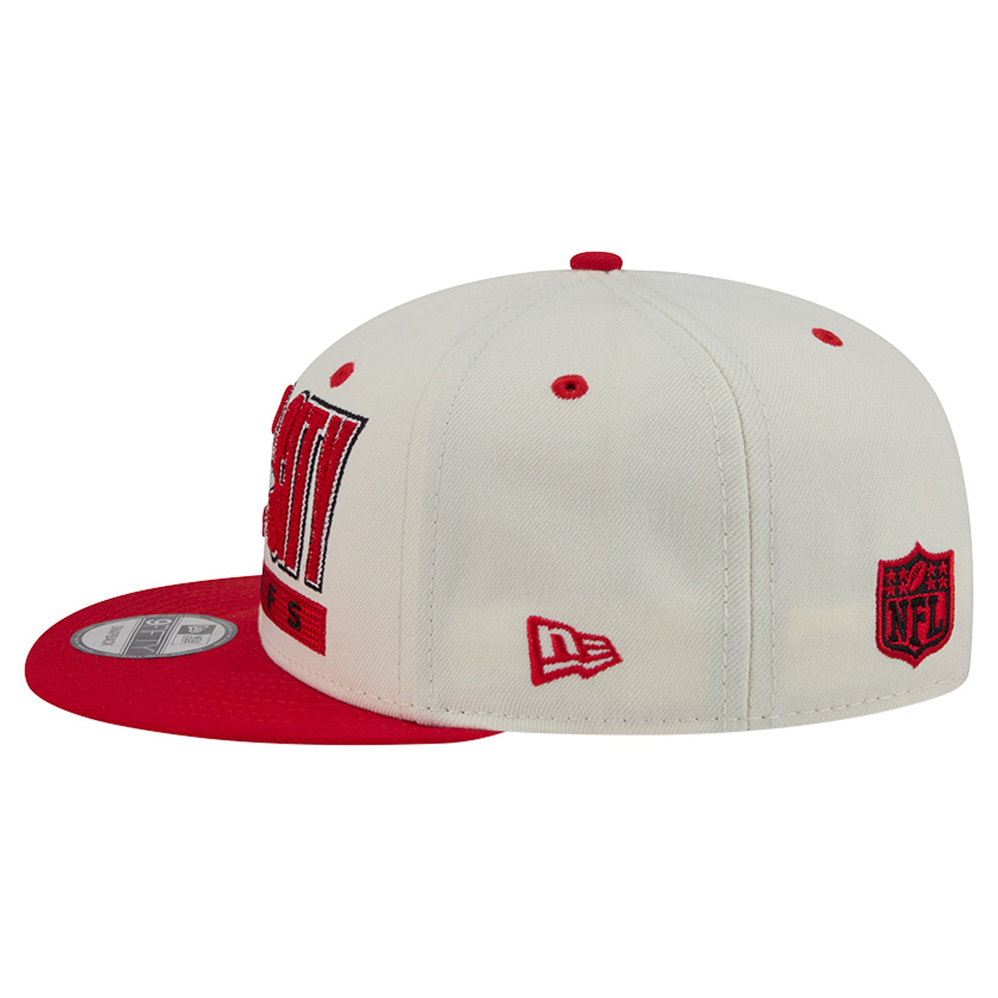 Casquette snapback New Era Classic 9FIFTY crème/rouge pour homme, Kansas City Chiefs