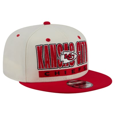 Kansas City Chiefs New Era Classic 9FIFTY Snapback Hat - Cream/Red