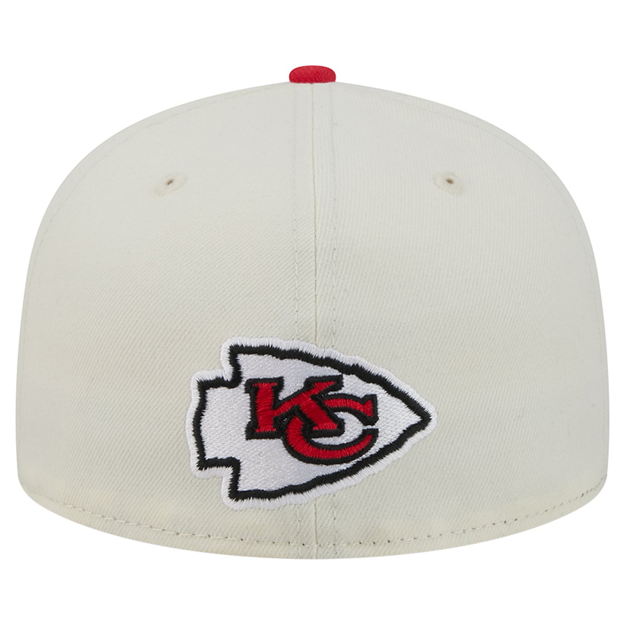 Men's New Era Cream/Red Kansas City Chiefs Deceptor 59FIFTY Fitted Hat