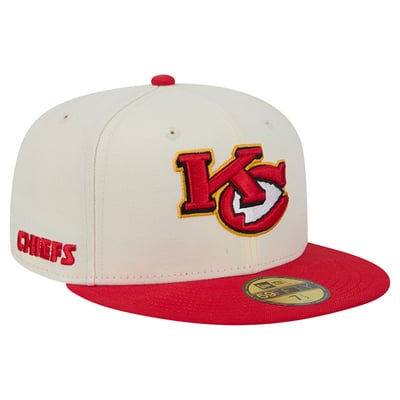 Kansas City Chiefs New Era Deceptor 59FIFTY Fitted Hat - Cream/Red