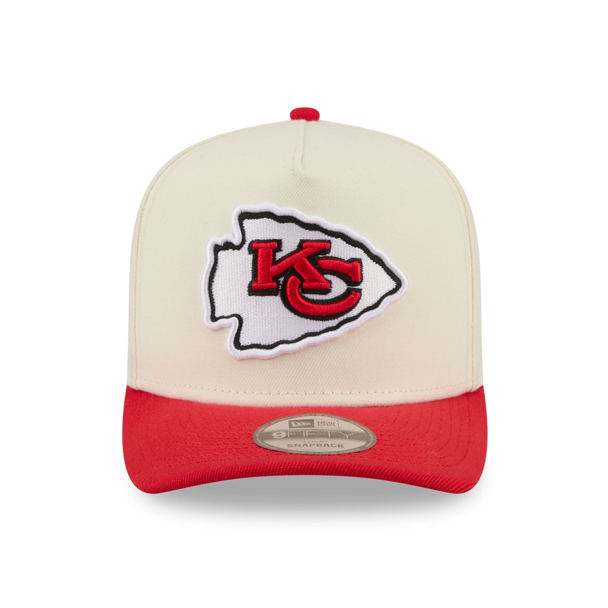 Casquette snapback New Era 9FIFTY crème/rouge Kansas City Chiefs pour homme