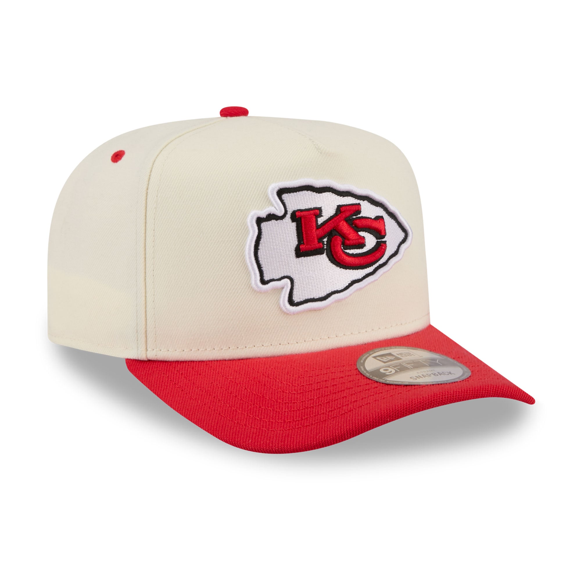 Casquette snapback New Era 9FIFTY crème/rouge Kansas City Chiefs pour homme