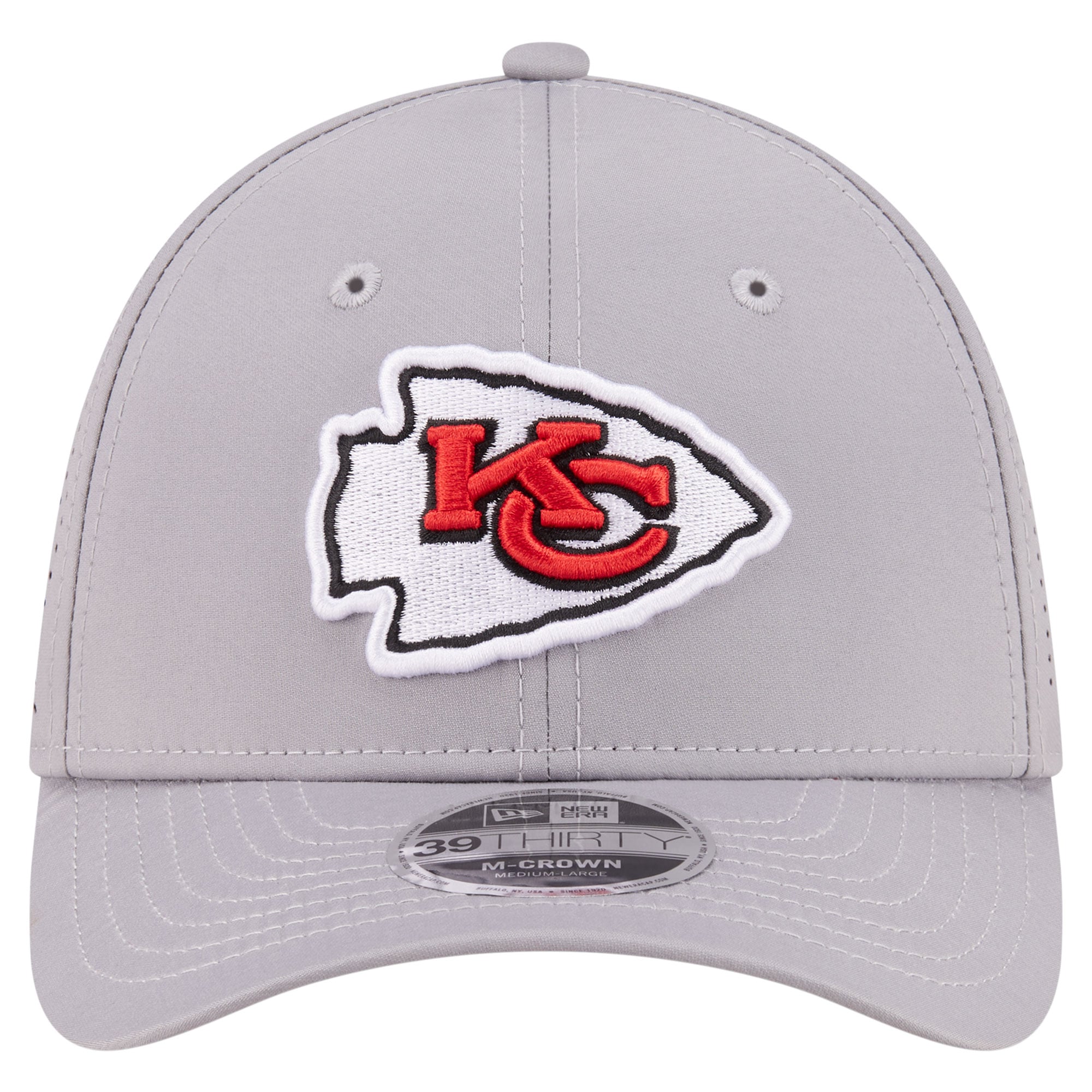 Men's New Era Gray Kansas City Chiefs 39THIRTY M-Crown Stretch Hat