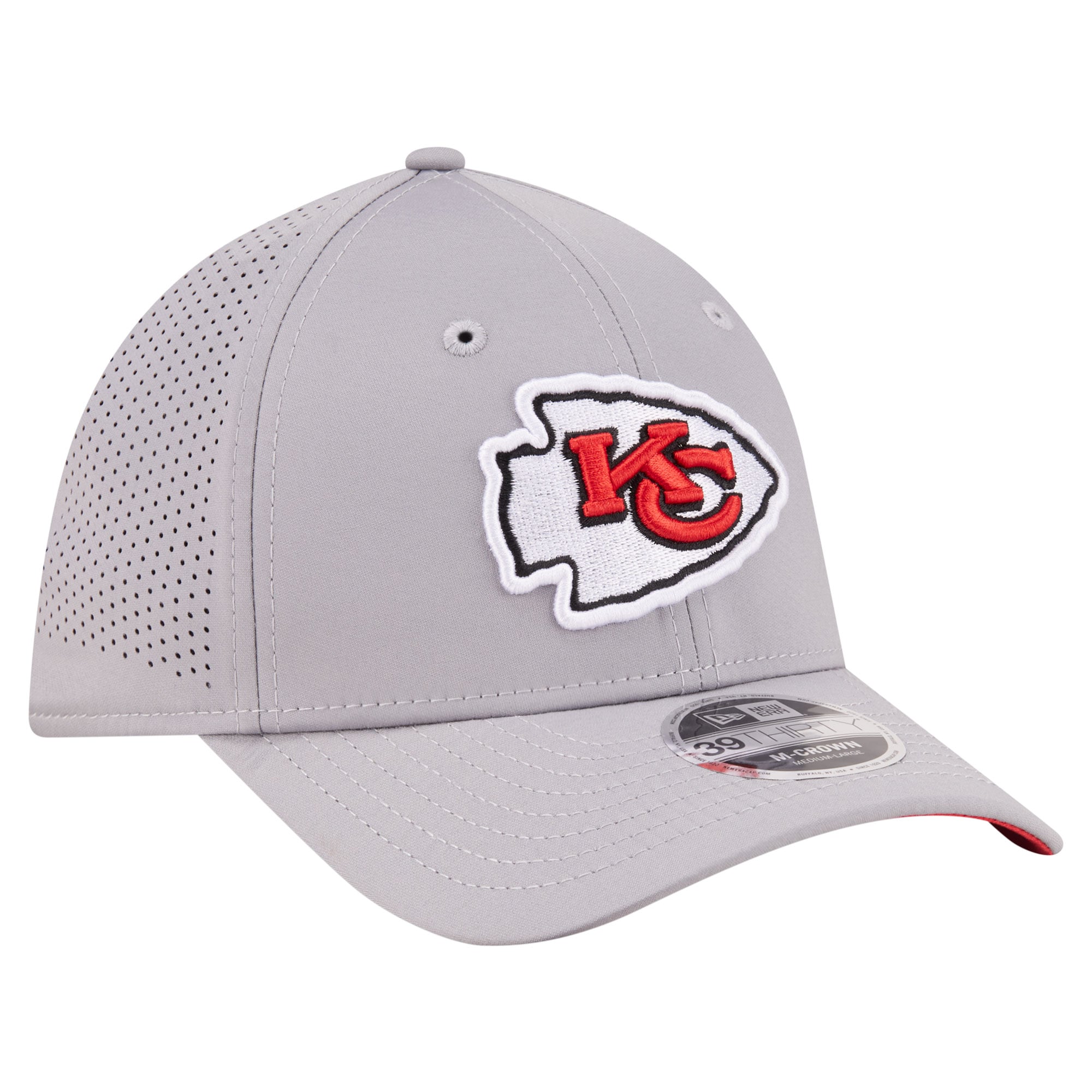 Men's New Era Gray Kansas City Chiefs 39THIRTY M-Crown Stretch Hat
