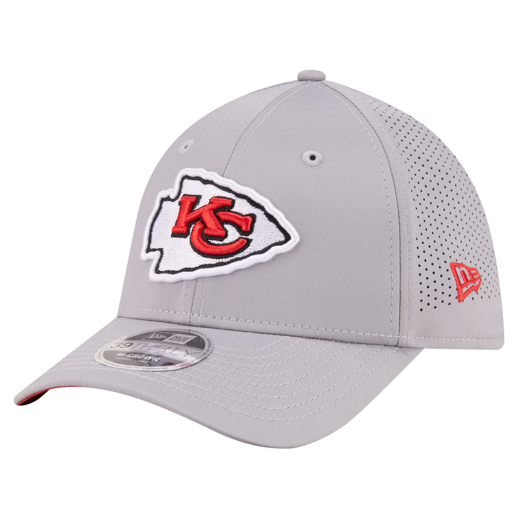 Men's New Era Gray Kansas City Chiefs 39THIRTY M-Crown Stretch Hat