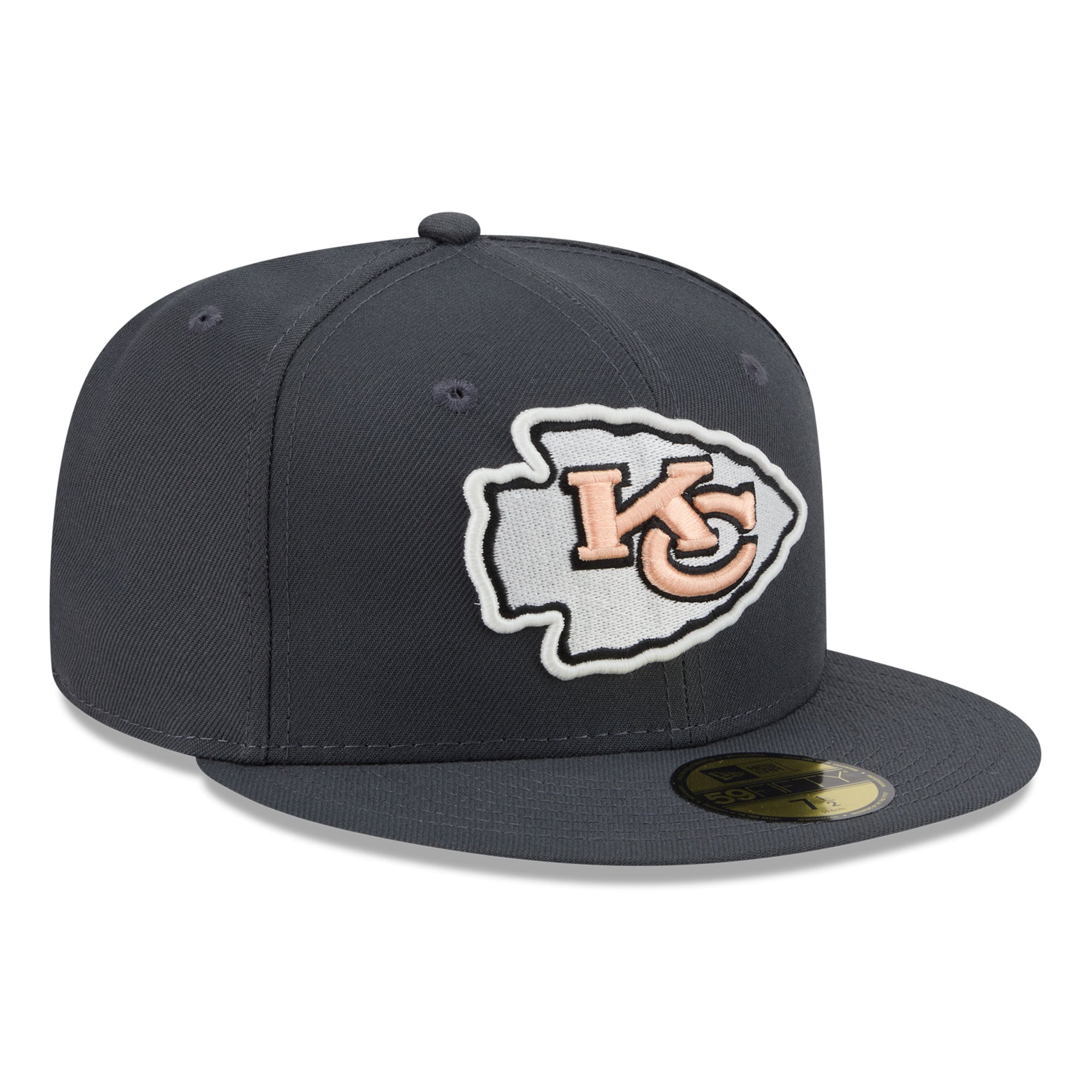Men's New Era Gray Kansas City Chiefs Fall Glow 59FIFTY Fitted Hat