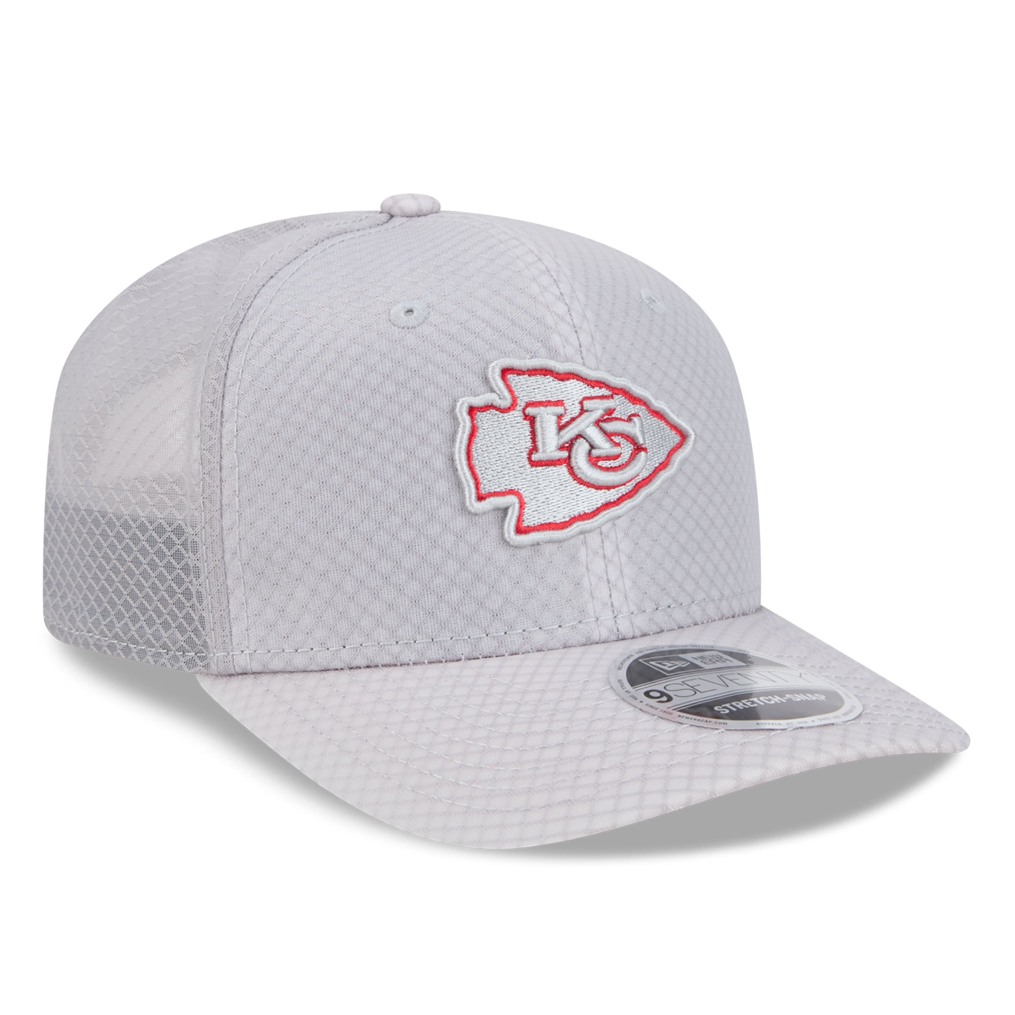 Casquette ajustable New Era grise Kansas City Chiefs 9SEVENTY pour homme