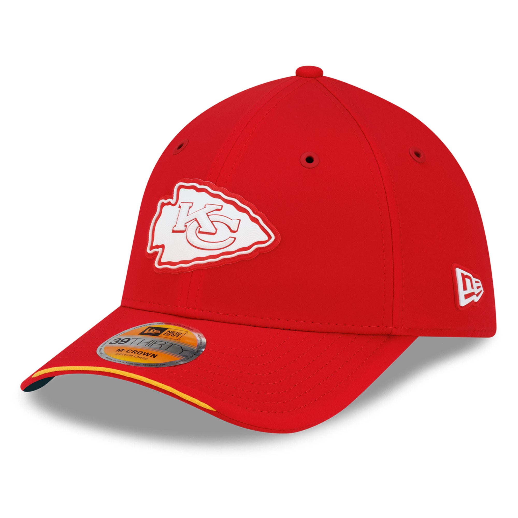 Casquette New Era rouge Kansas City Chiefs 2026 Sideline 39THIRTY M-Crown Flex pour homme