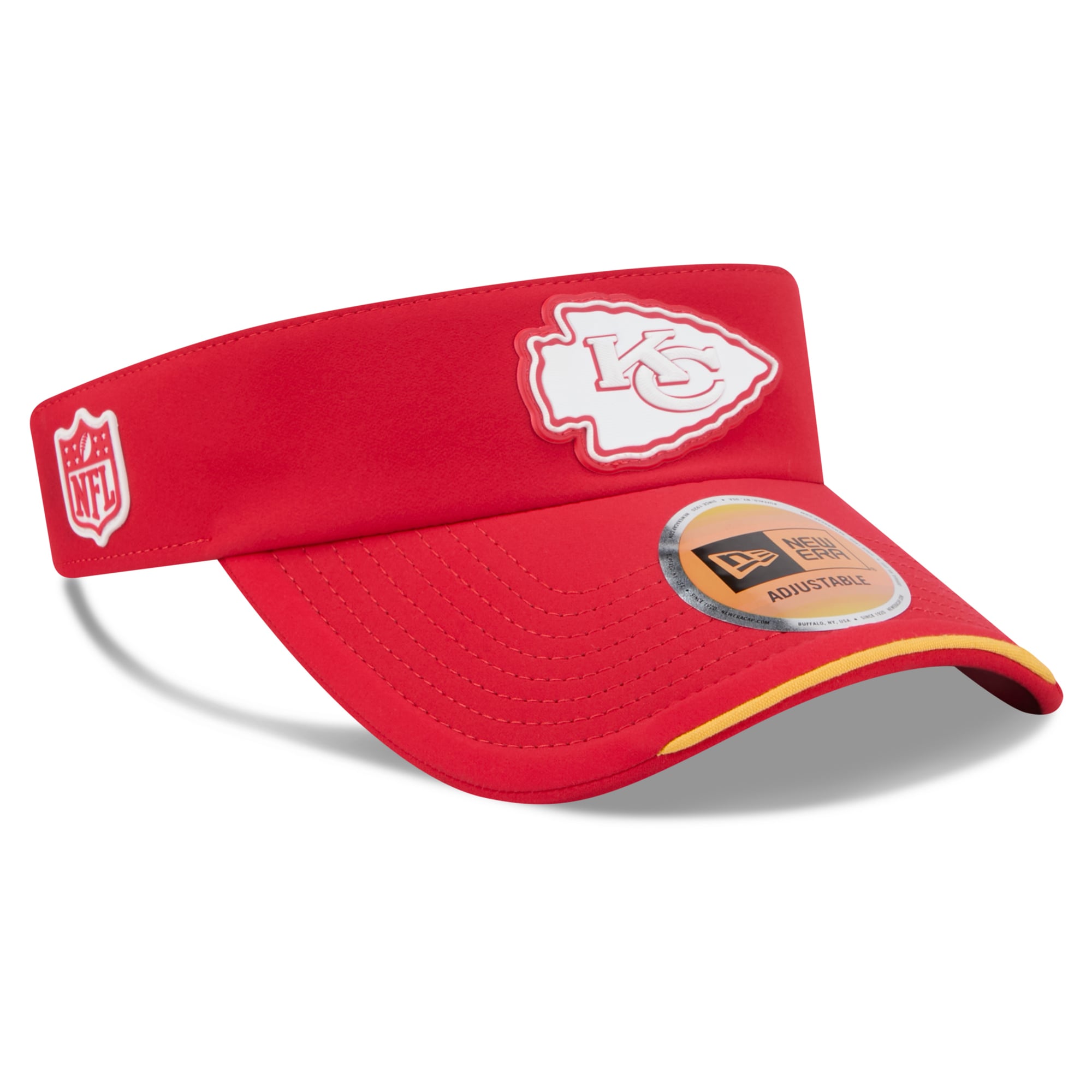 Men's New Era Red Kansas City Chiefs 2026 Sideline Adjustable Visor