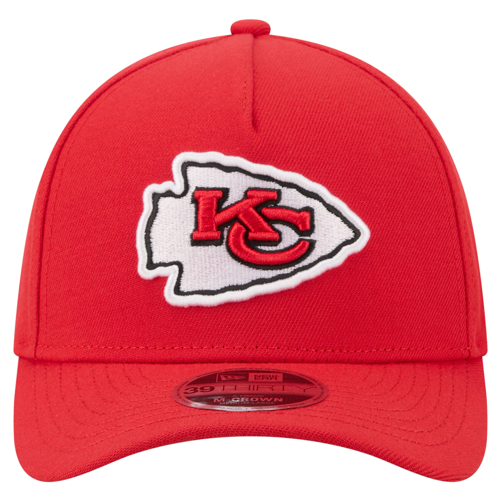Men's New Era Red Kansas City Chiefs 39THIRTY M-Crown A-Frame Stretch Hat
