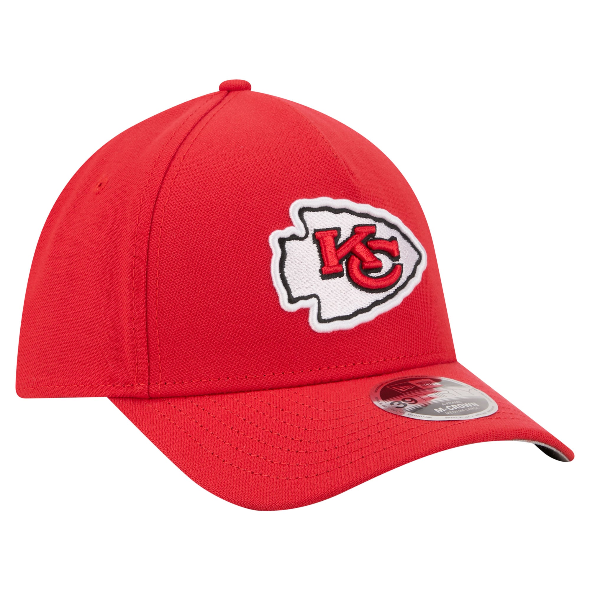 Men's New Era Red Kansas City Chiefs 39THIRTY M-Crown A-Frame Stretch Hat