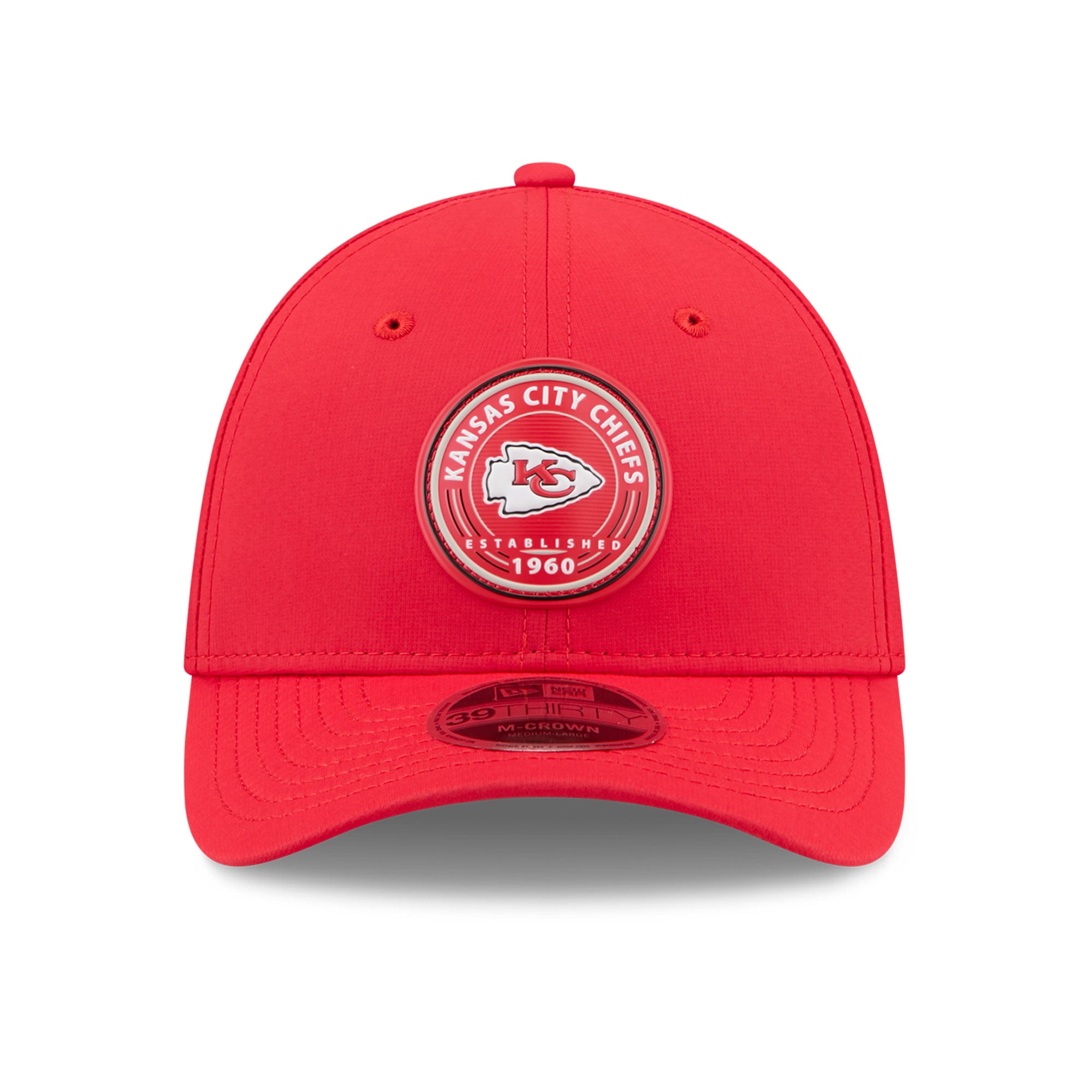 Casquette New Era rouge Kansas City Chiefs 39THIRTY M-Crown Flex pour homme