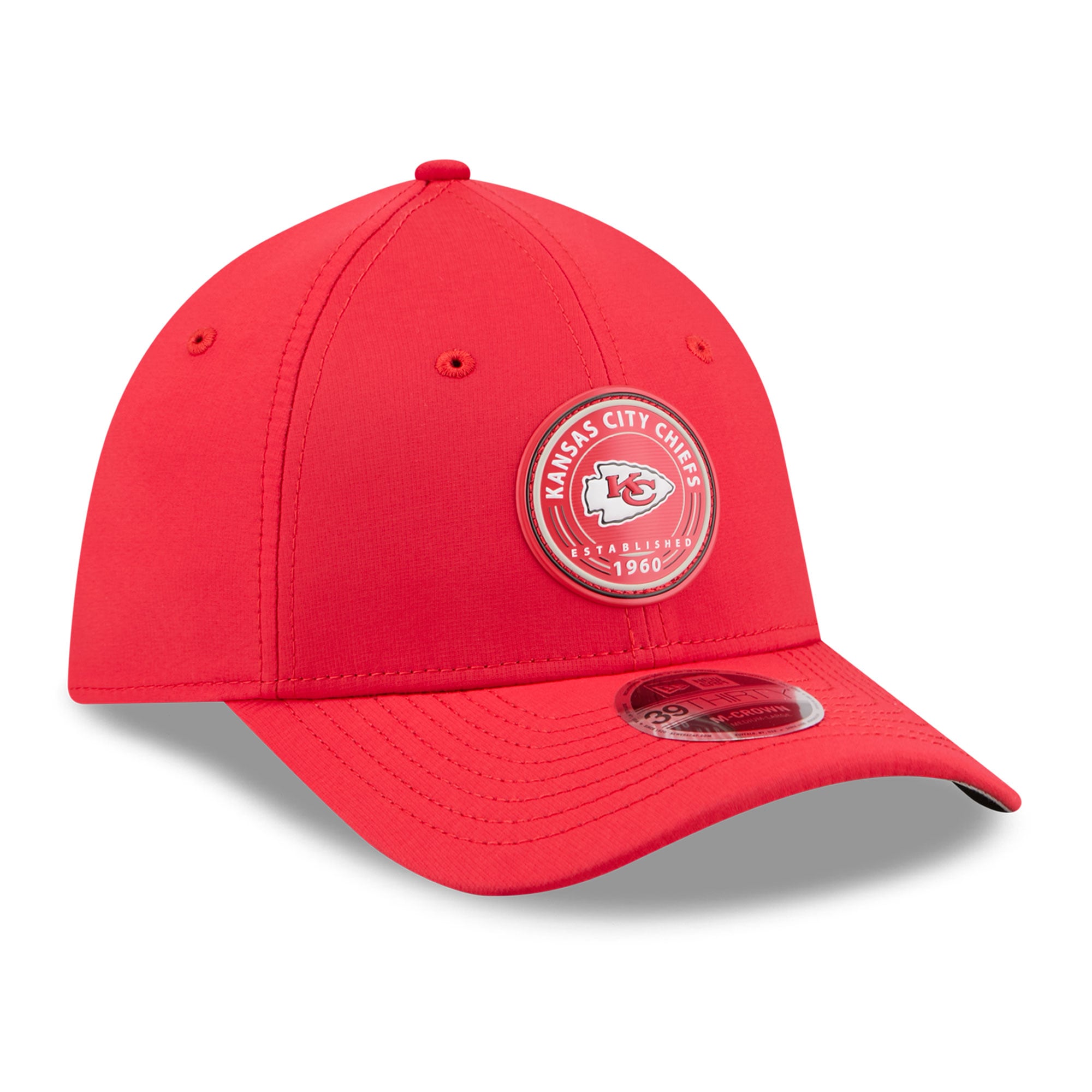 Casquette New Era rouge Kansas City Chiefs 39THIRTY M-Crown Flex pour homme