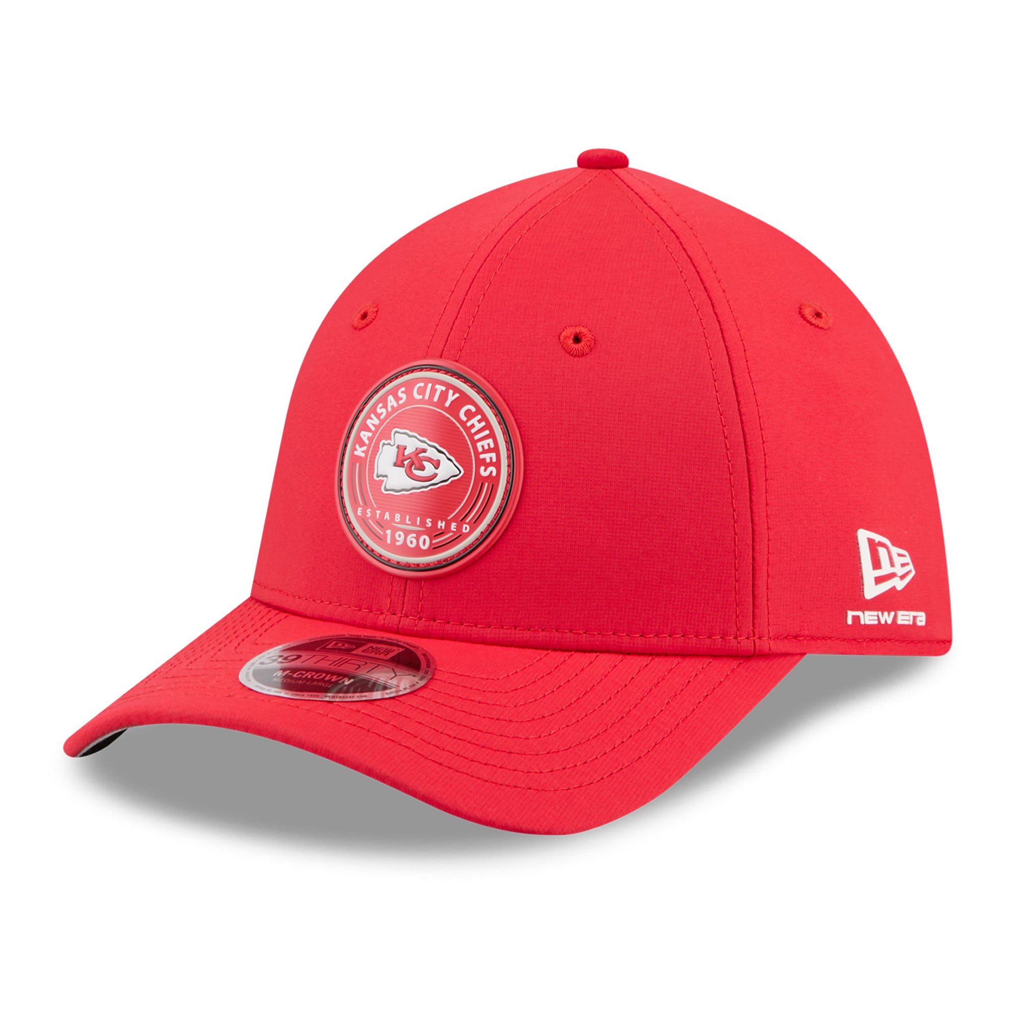 Casquette New Era rouge Kansas City Chiefs 39THIRTY M-Crown Flex pour homme
