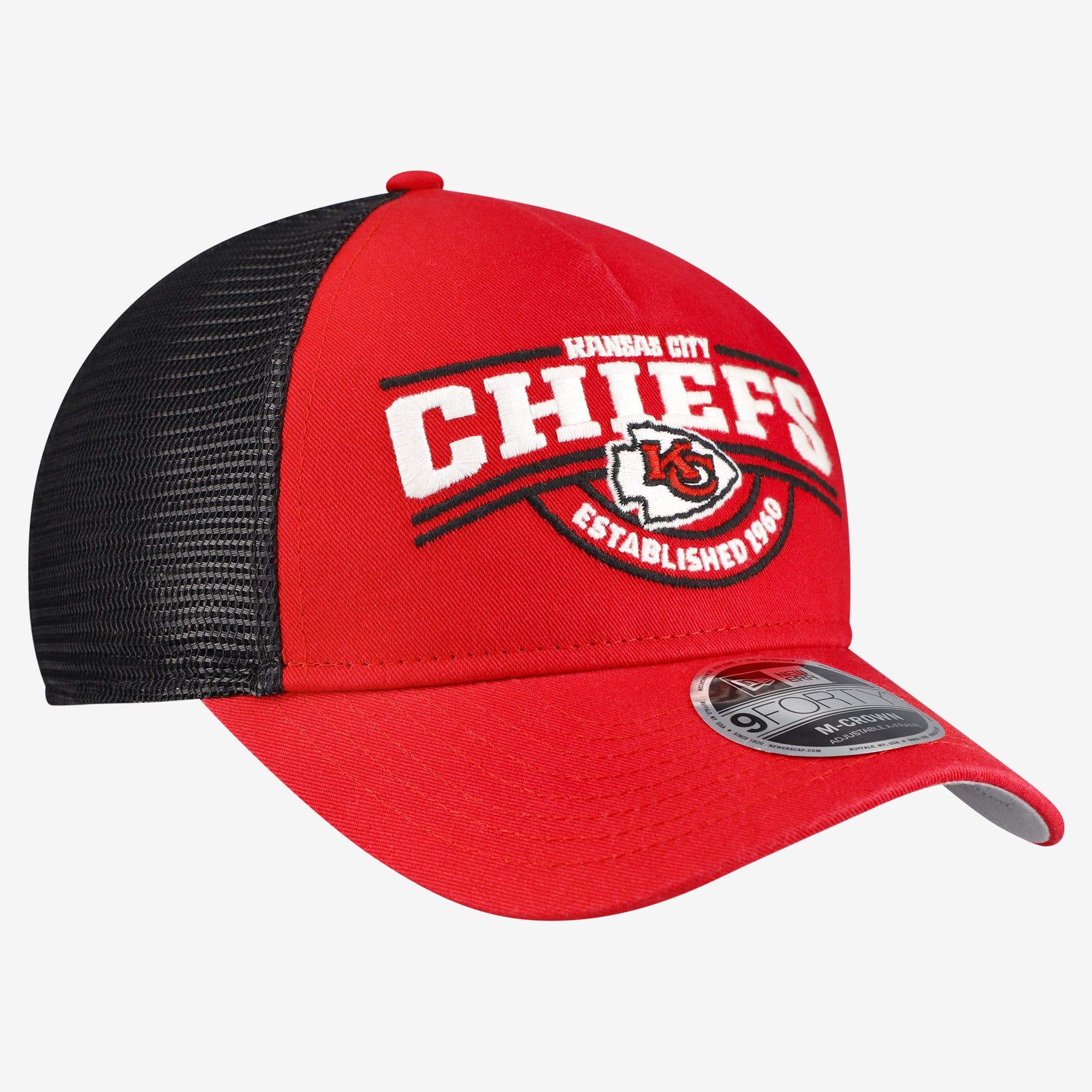 Casquette ajustable New Era rouge Kansas City Chiefs 9FORTY pour homme