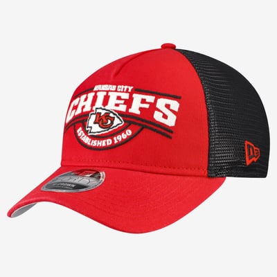 Kansas City Chiefs New Era 9FORTY A-Frame Adjustable Hat - Red
