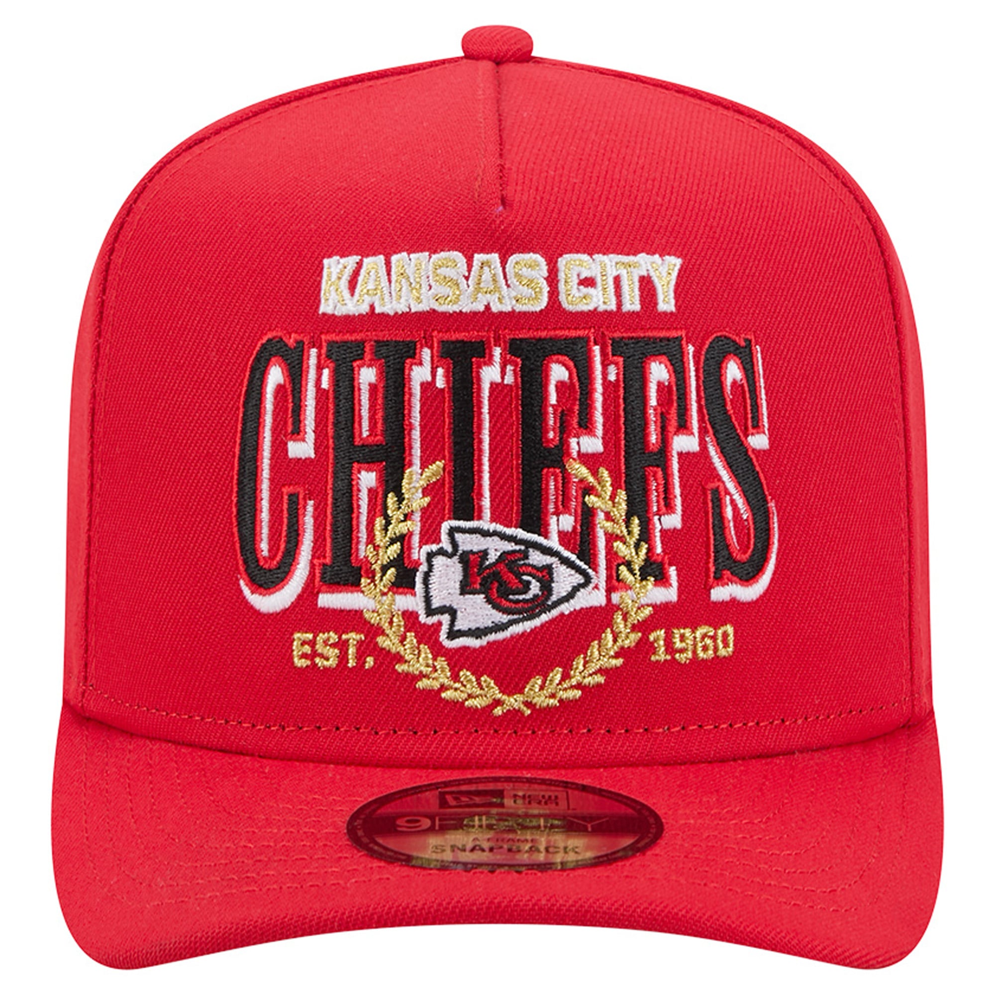 Casquette snapback New Era rouge Kansas City Chiefs Laurel A-Frame 9FIFTY pour homme