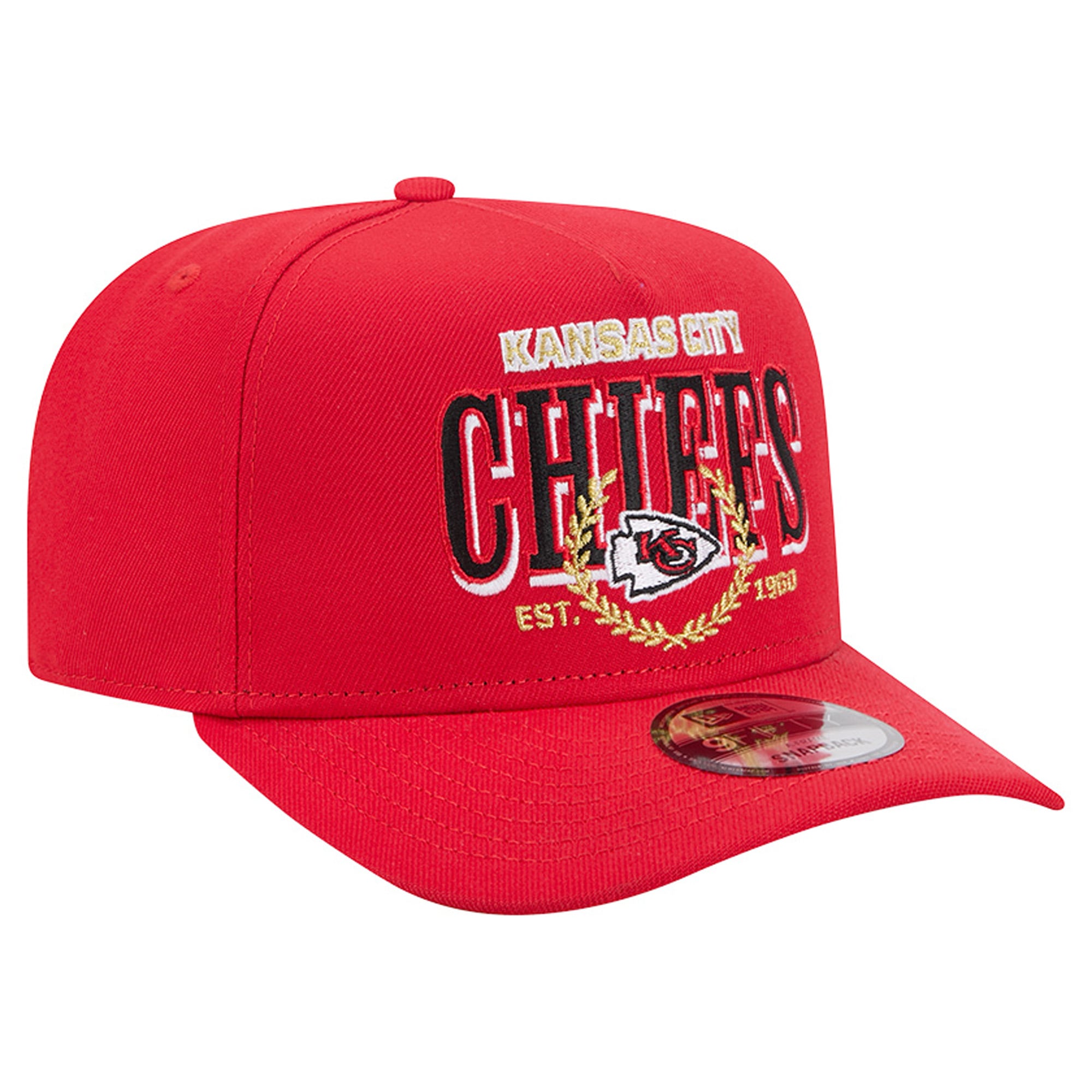Casquette snapback New Era rouge Kansas City Chiefs Laurel A-Frame 9FIFTY pour homme
