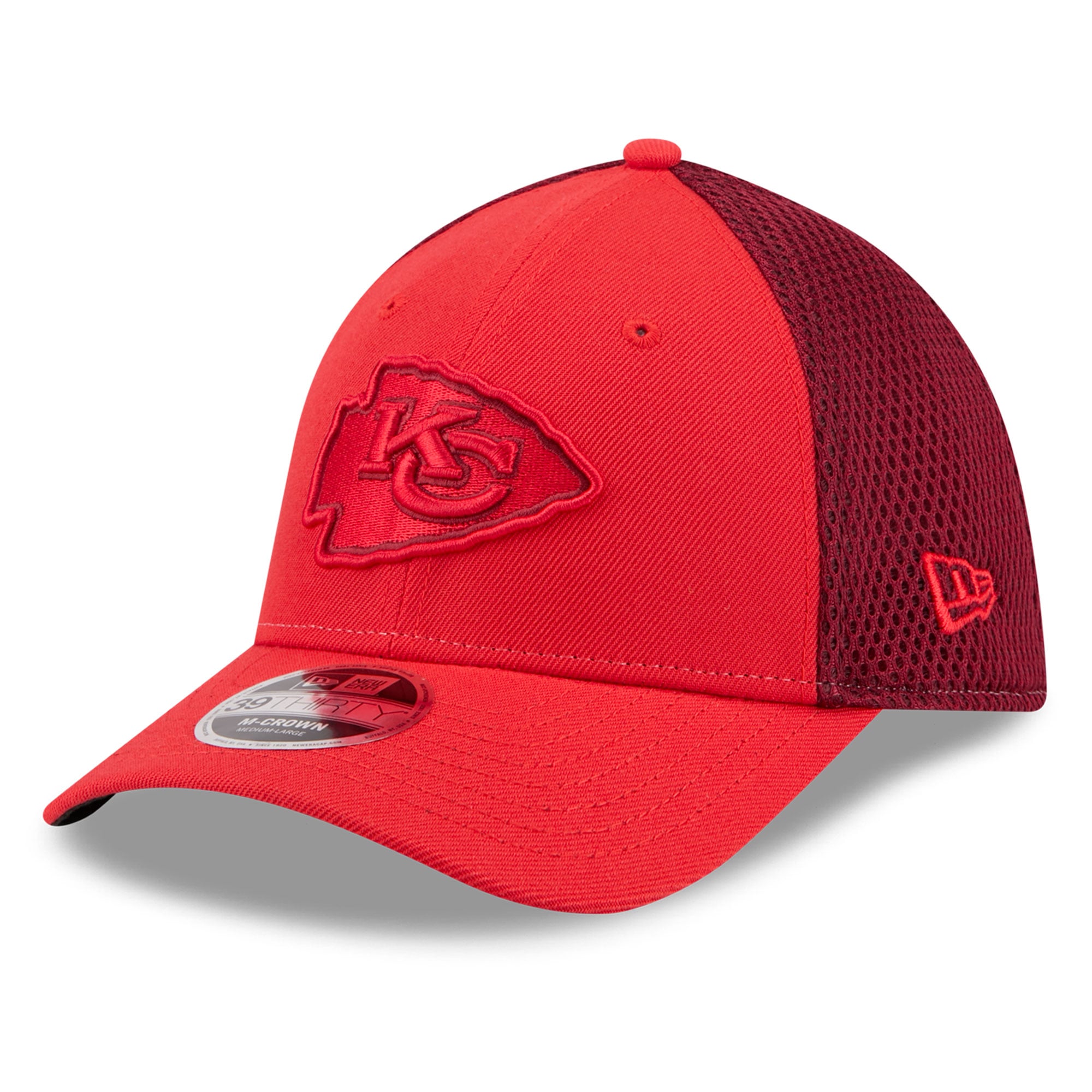 Casquette extensible New Era rouge Kansas City Chiefs Neo Mesh 39THIRTY M-Crown pour homme