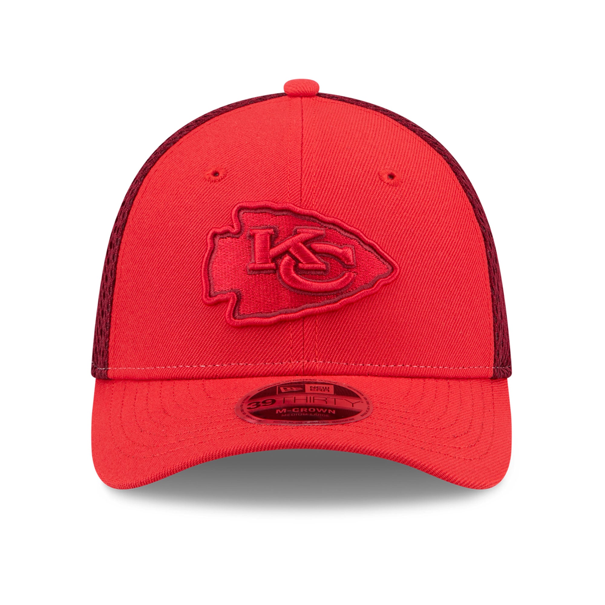 Casquette extensible New Era rouge Kansas City Chiefs Neo Mesh 39THIRTY M-Crown pour homme